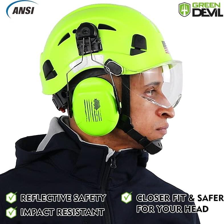 Casco de Seguridad GREEN DEVIL MERVEX VENT con Visera y Orejeras