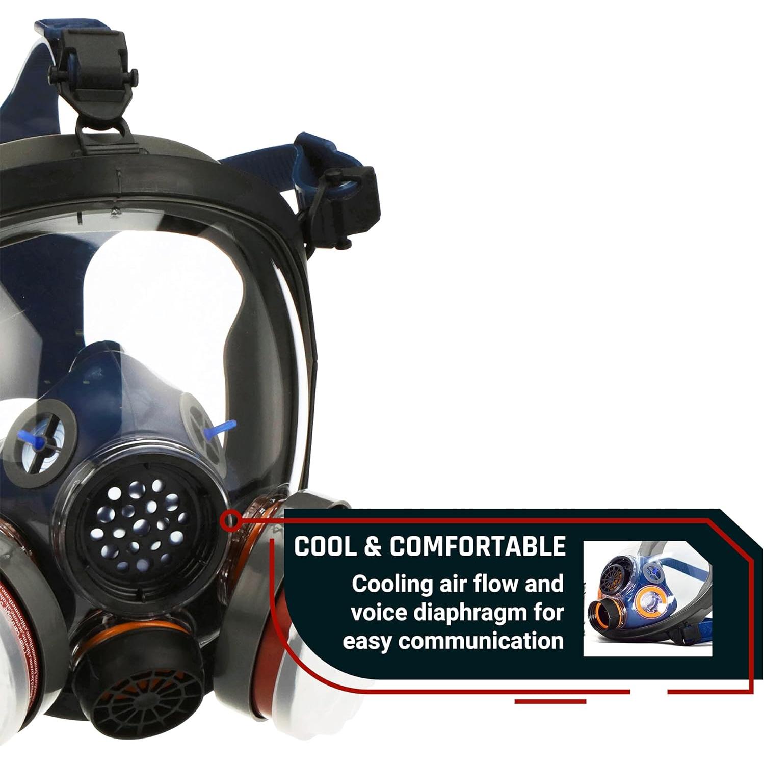 Máscara de Gas Parcil Distribution Cara Completa - Filtros Duales