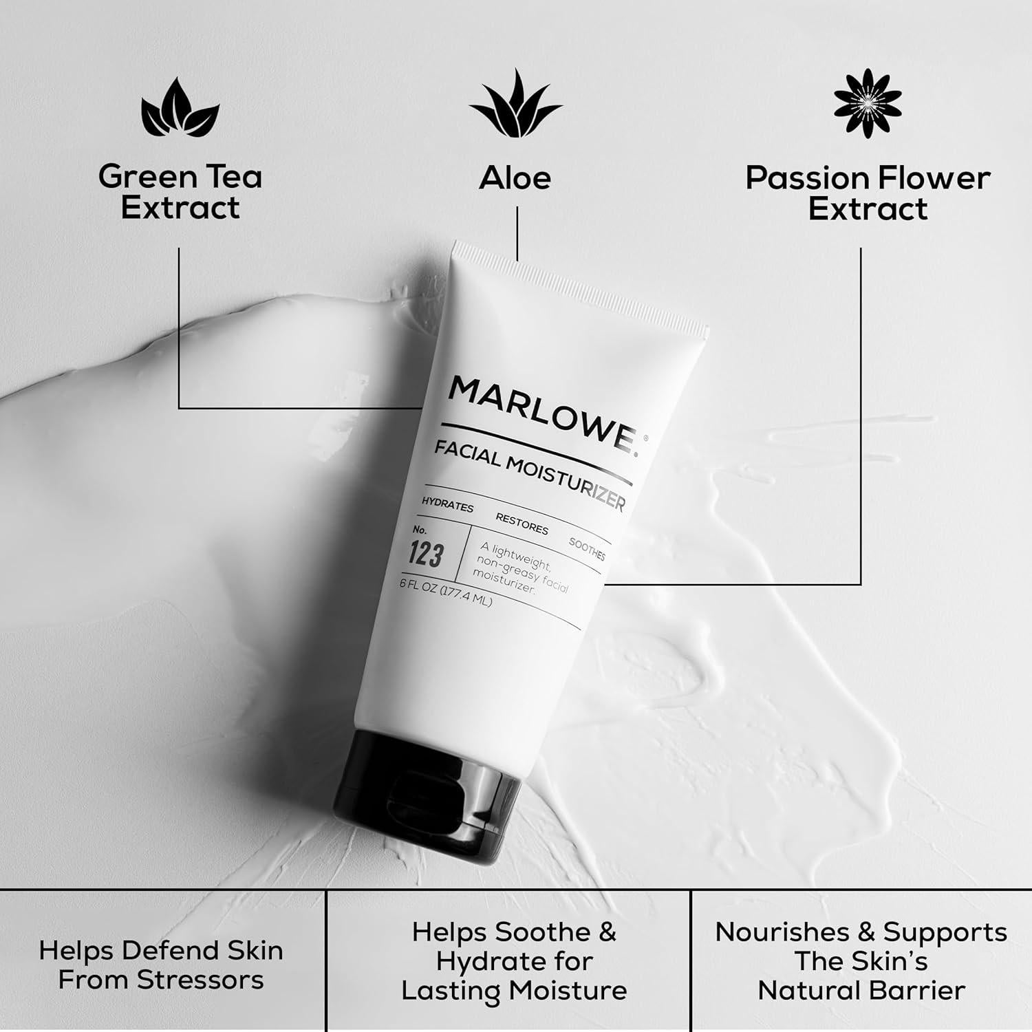 Hidratante Facial MARLOWE. No.123 con Aloe Vera y Té Verde 177 ml