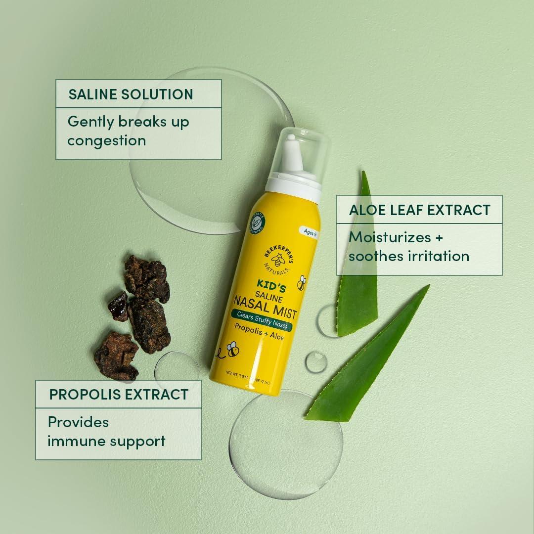 Spray Nasal Salino para Niños Beekeeper's Naturals 89 ml