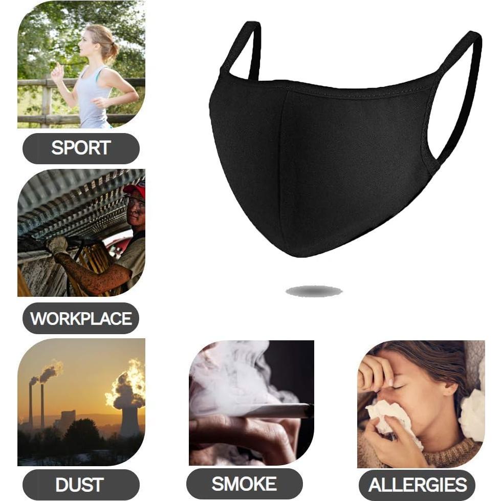 Mascarilla Unisex Anti Polvo CMTK Algodón Lavable 9 Pcs