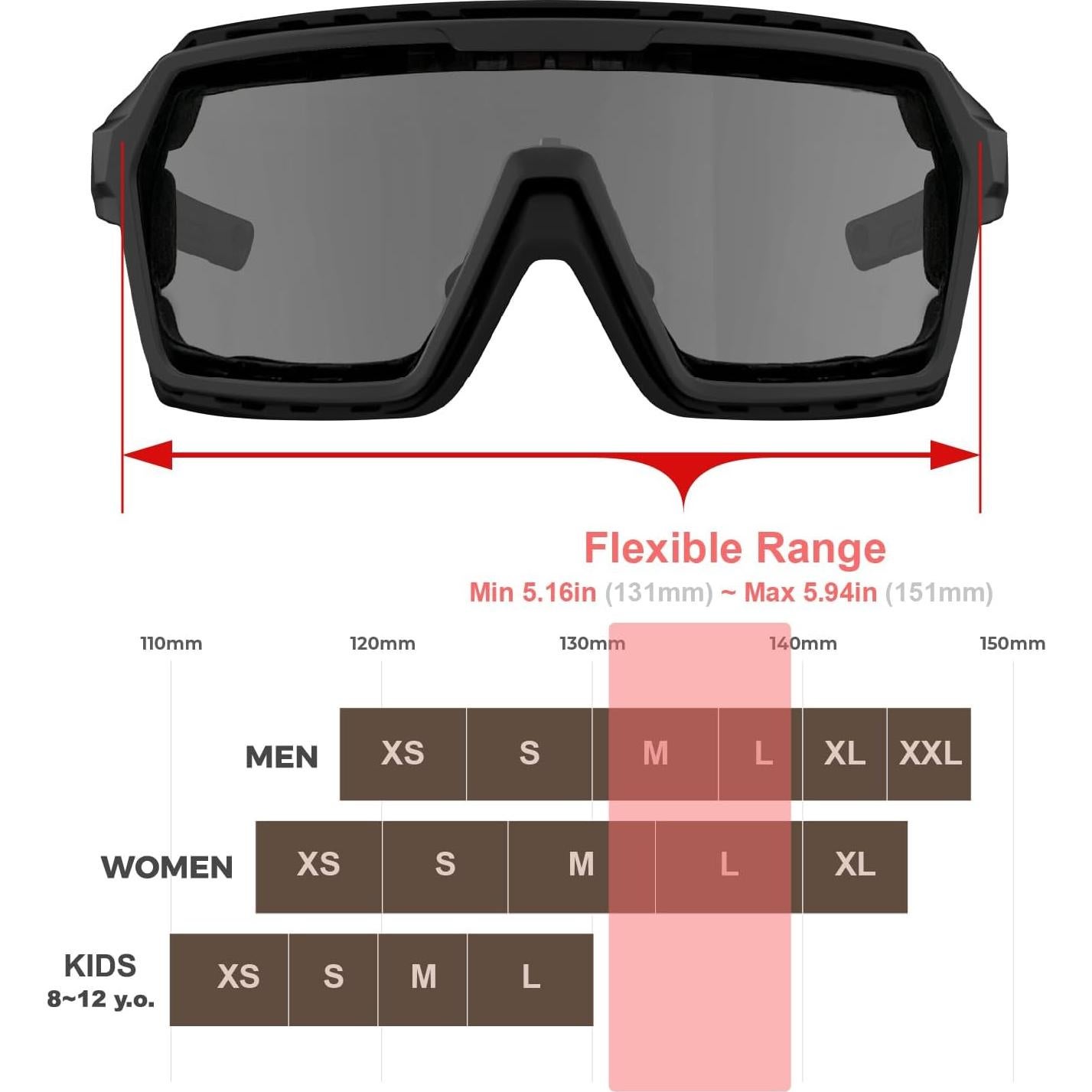 Gafas de sol WDP100 Powersports antiempañantes negras
