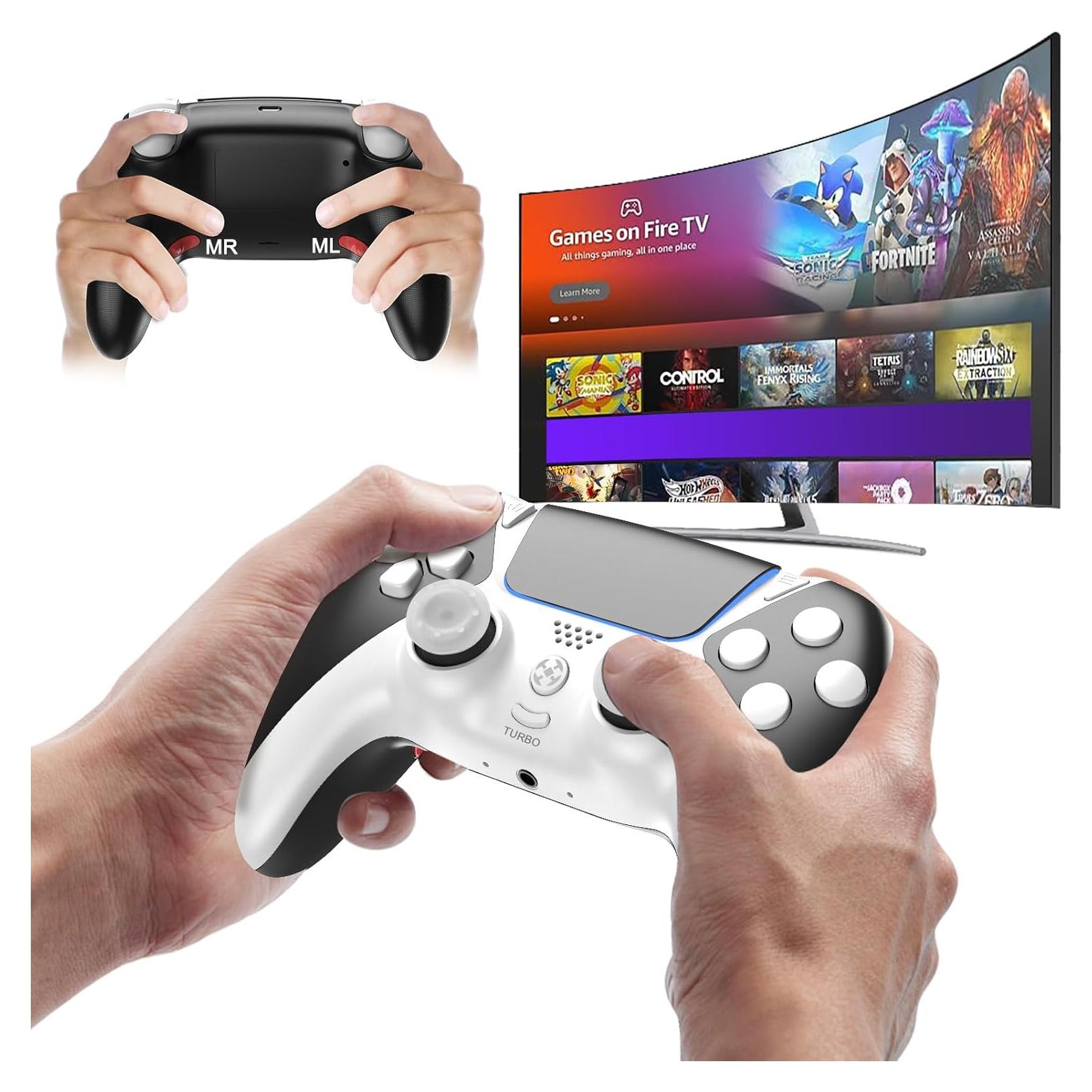 Controlador Inalámbrico Enstixsm para PC y PS4 con Paletas