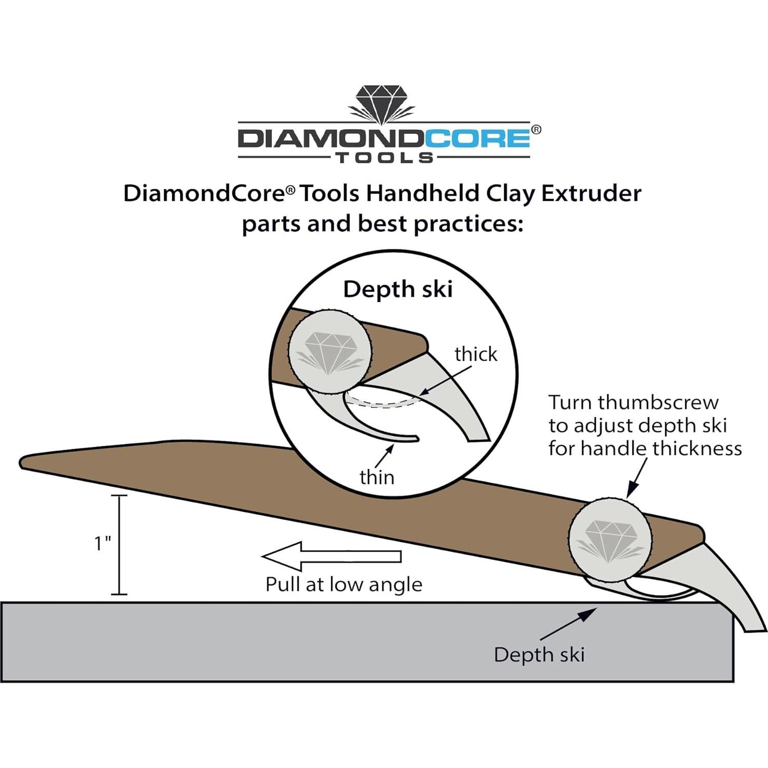 Extrusora Manual de Arcilla DiamondCore Tools R4 y R207