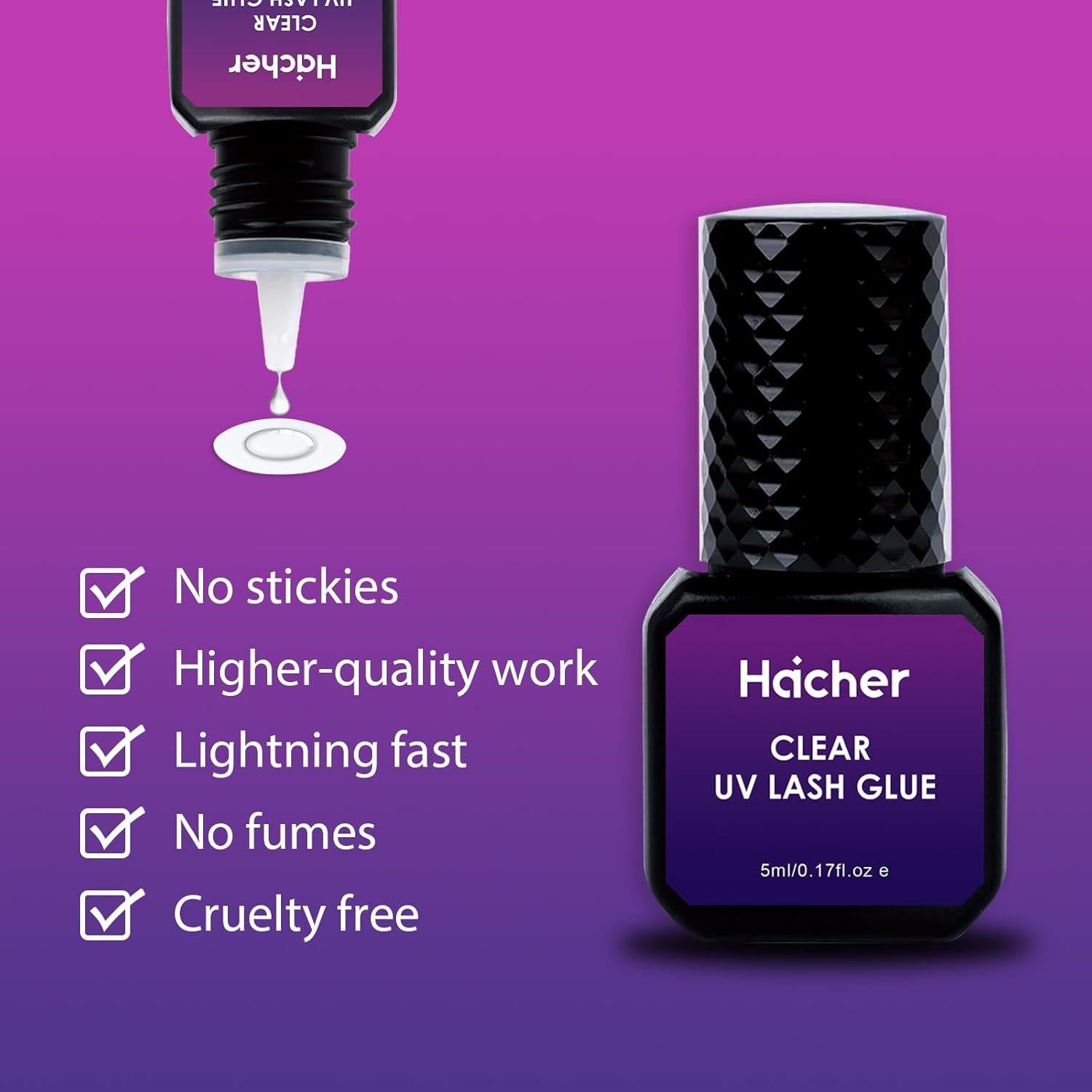Pegamento UV para Pestañas HAICHER 5ml - Secado Rápido 1s