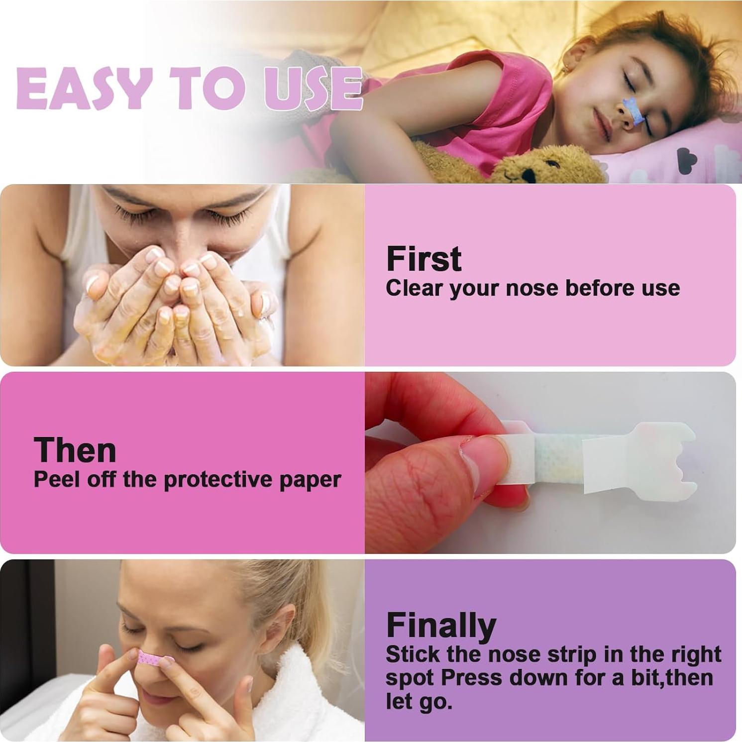 Tiras Nasales para Niños CMINAUS 40 Piezas Dibujos Animados