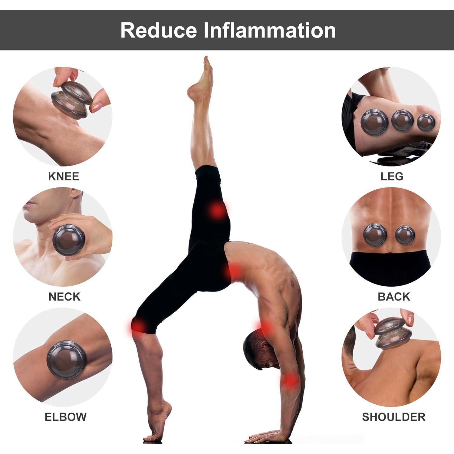 Juego de Ventosas de Silicona H-BDAY para Masaje y Celulitis