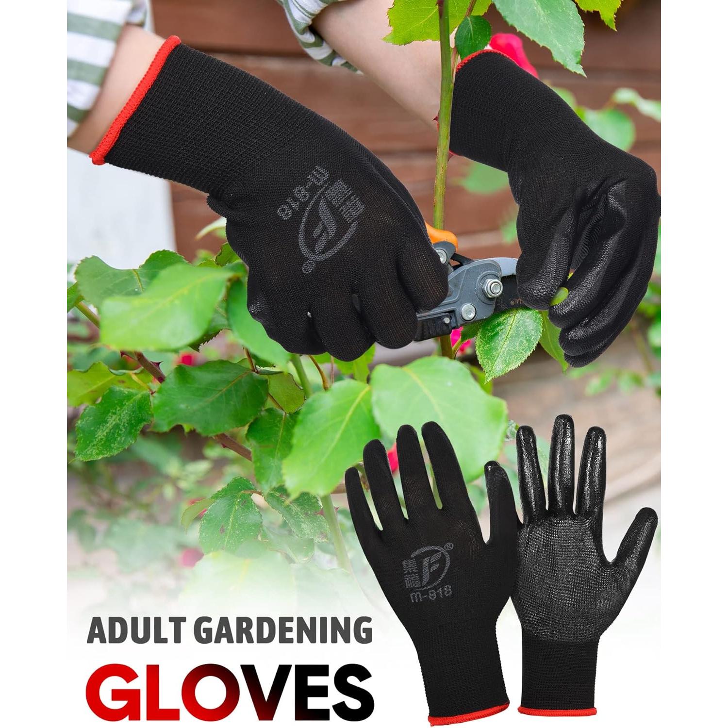 Guantes de Jardinería Honeydak 36 Pares Goma Transpirable