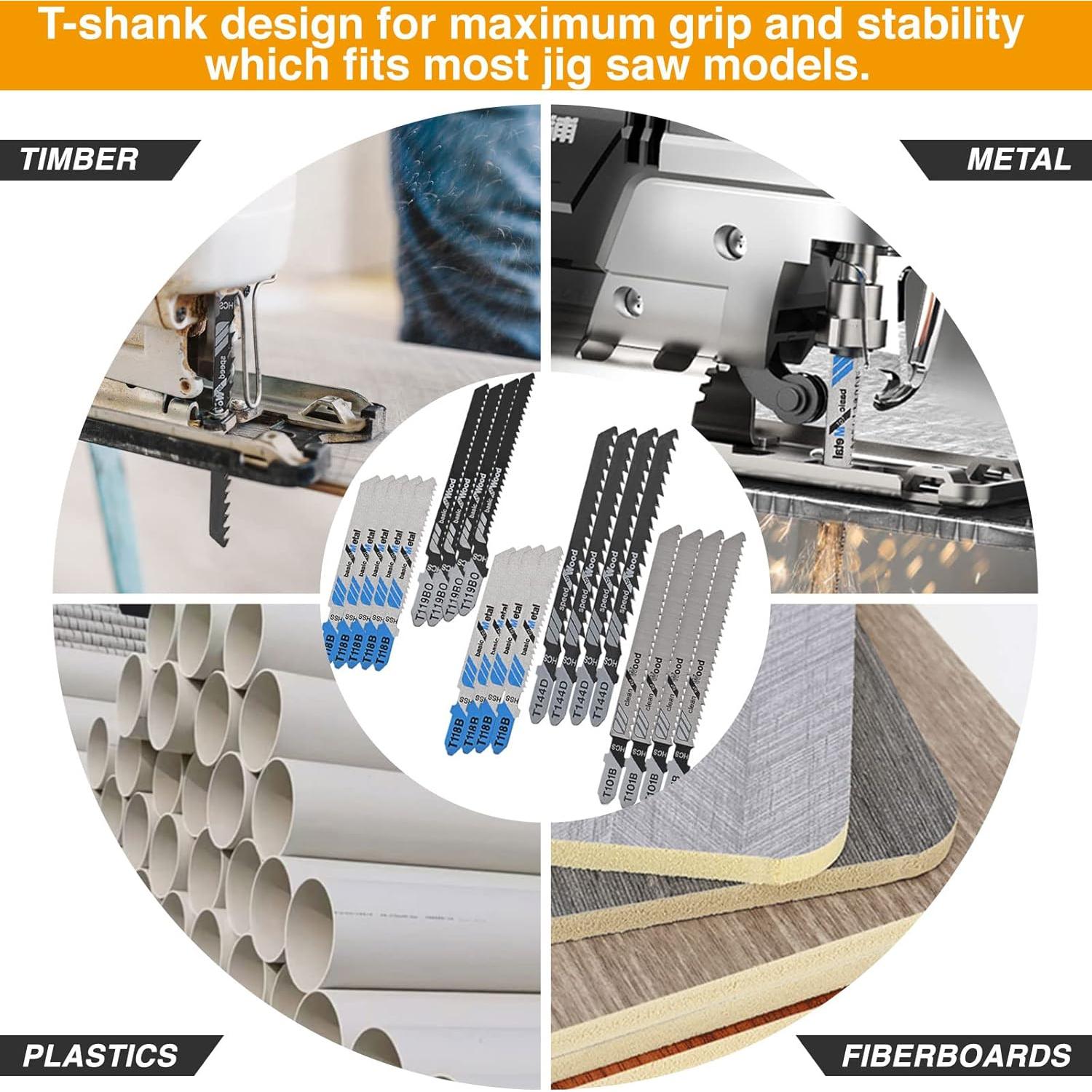 Juego de 20 Hojas de Sierra de Calar T-Shank Aleybloodes