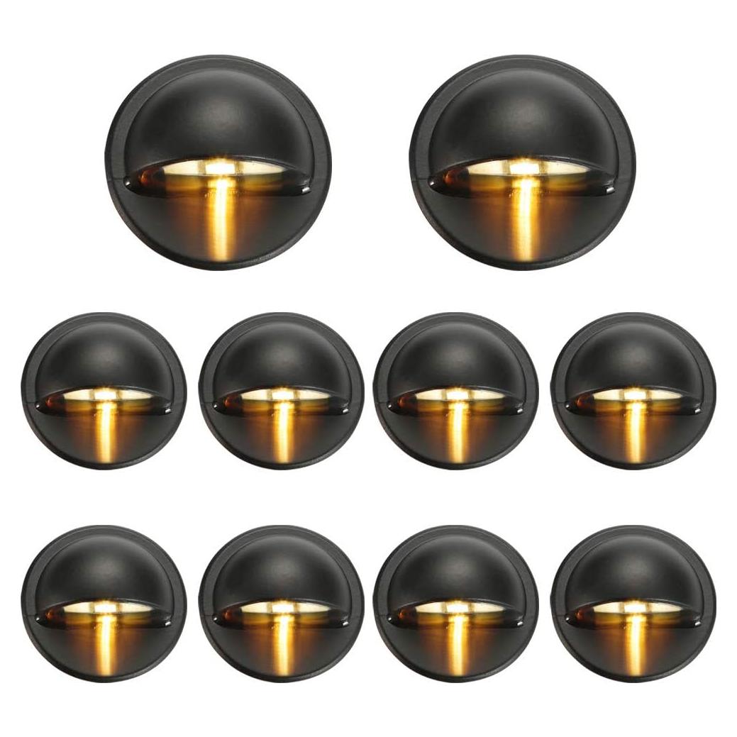 FVTLED 20 Luces LED Empotradas 12V Calido IP65 para Jardín