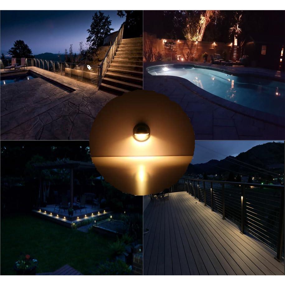 FVTLED 20 Luces LED Empotradas 12V Calido IP65 para Jardín