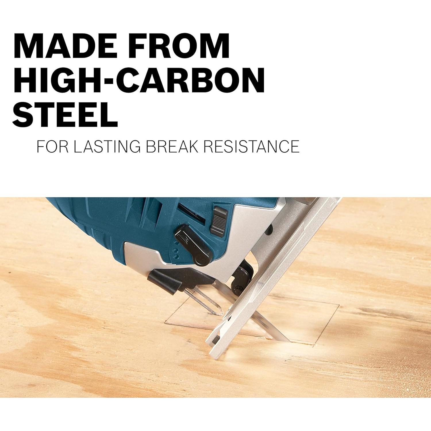 Hoja de Sierra de Calar Bosch T308B 11.43 cm 12 TPI Madera - 5 Piezas