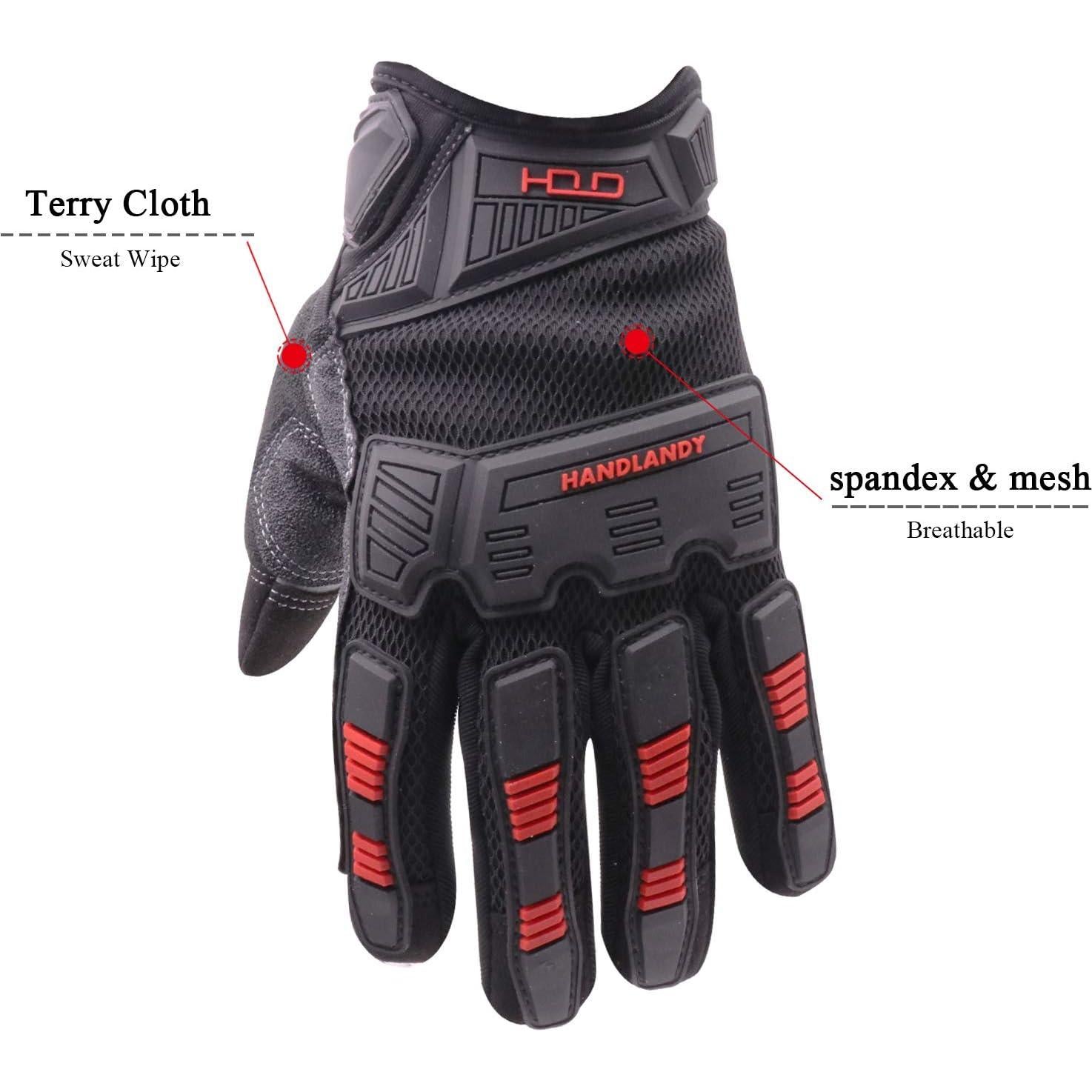 Guantes de Trabajo HANDLANDY Táctiles, Ajuste Flexible y Transpirable