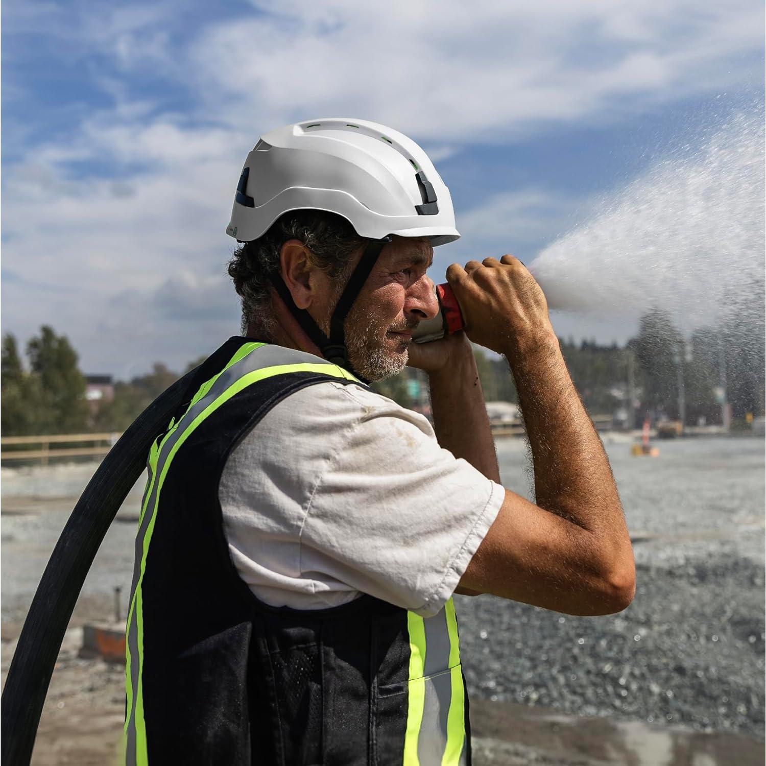 Casco de Seguridad GE GH500W, Ajustable, Ventilado, ABS