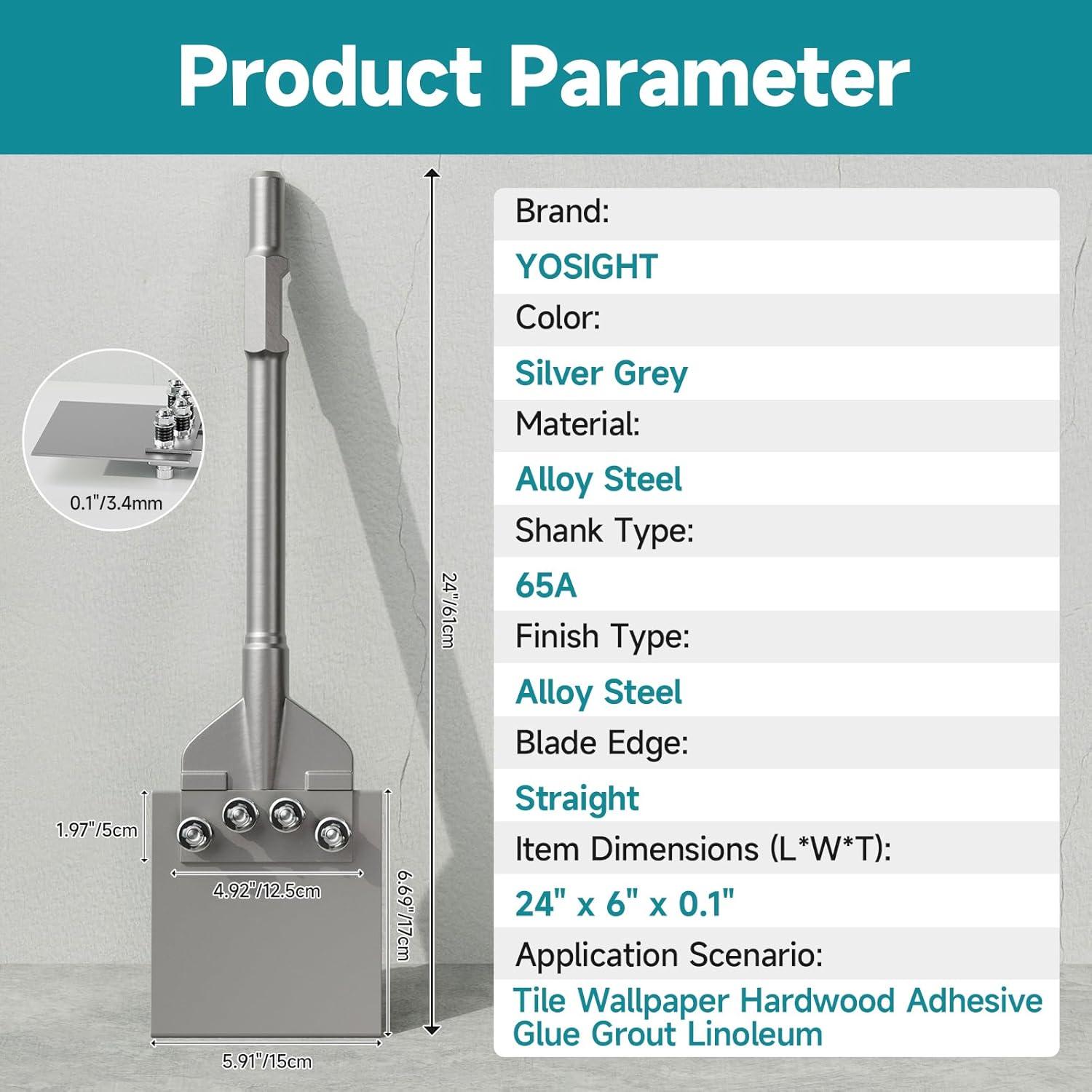 Cincel de Raspador de Piso YOSIGHT 15.24 cm Ancho 65A
