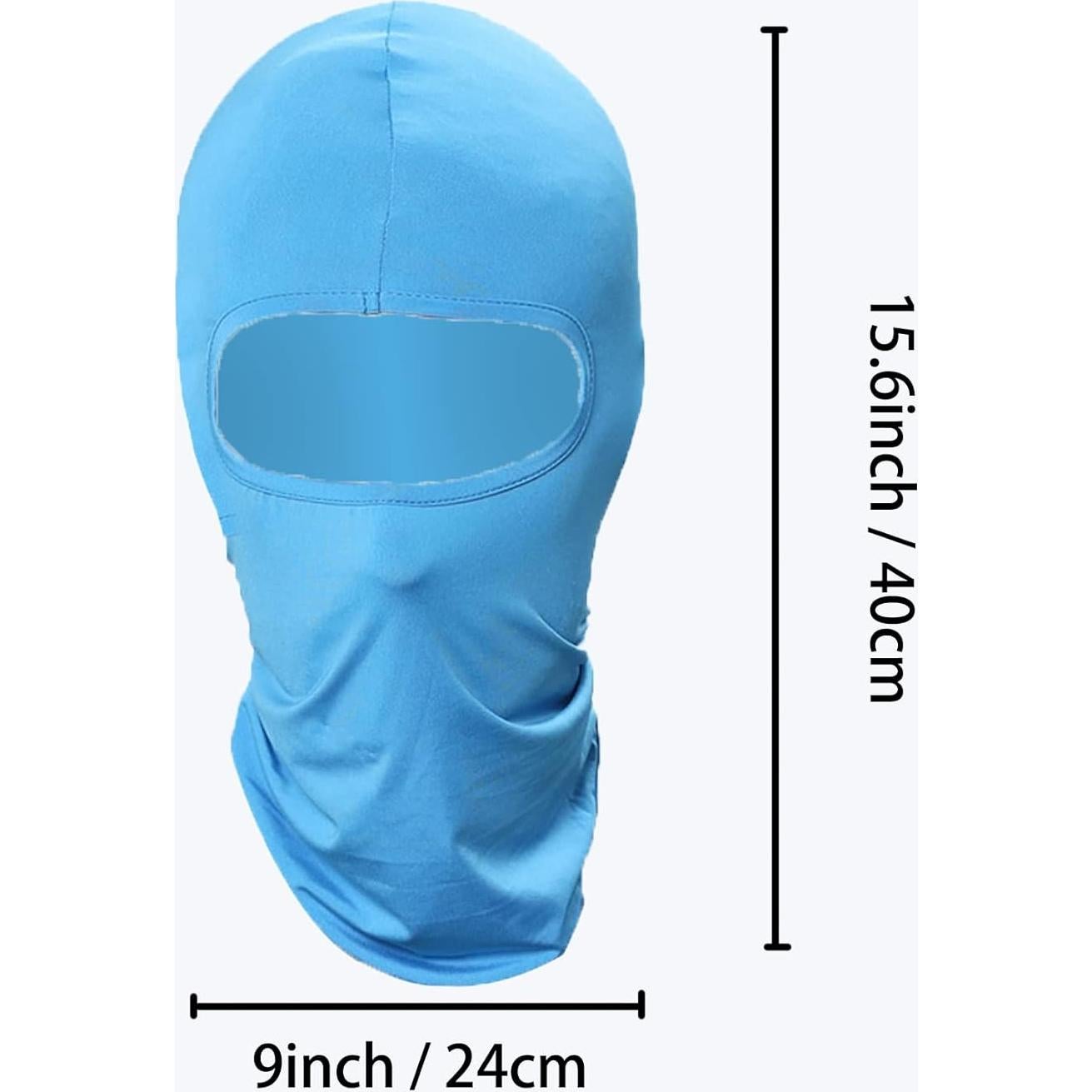 Paquete de 5 Mascarillas Balaclava Hombre UV Azul Cielo