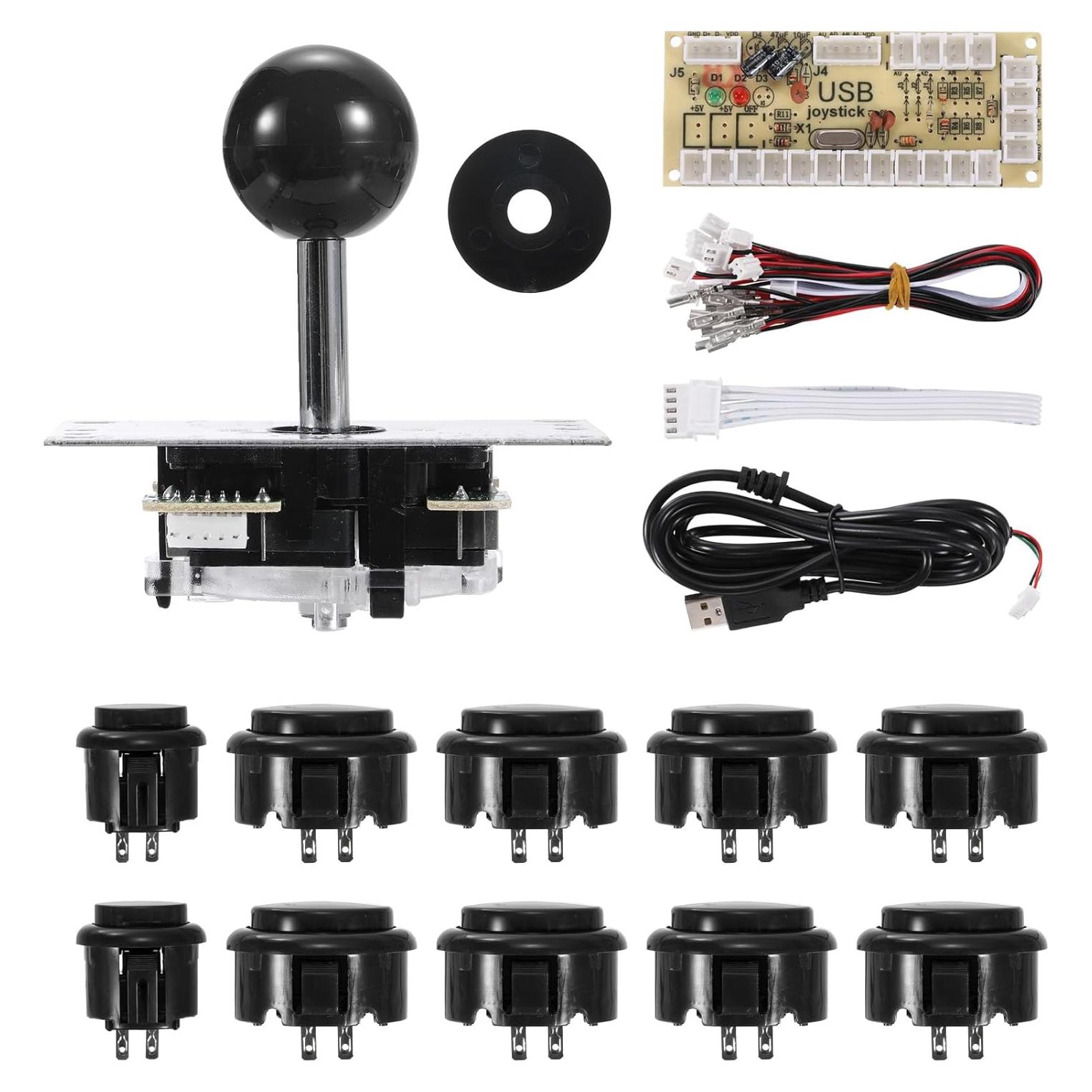 Kit Joystick DIY MECCANIXITY para Arcade PC Negro 5 Pin