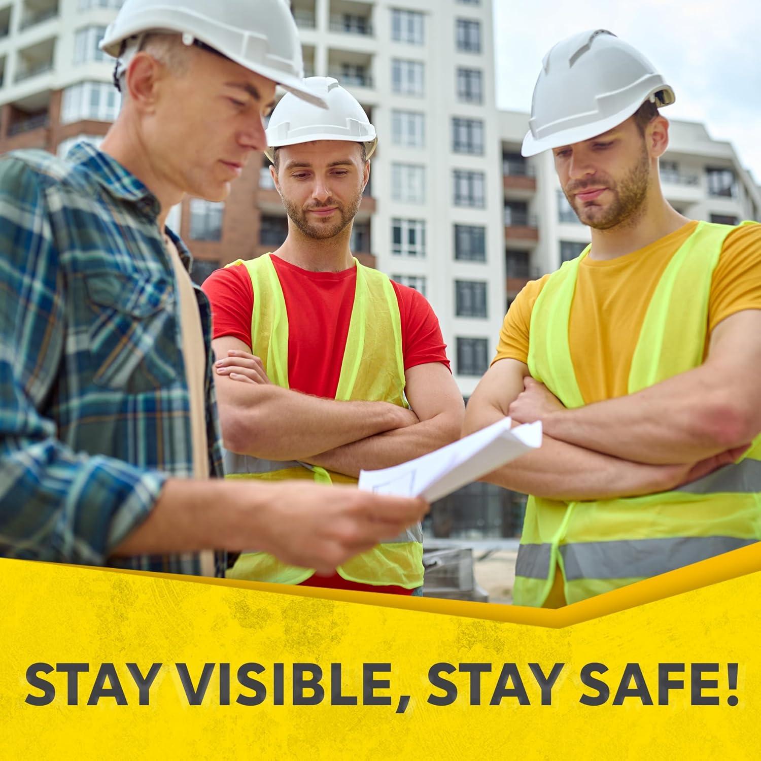 Chalecos de Seguridad PeerBasics 10 Piezas Amarillo Reflectante