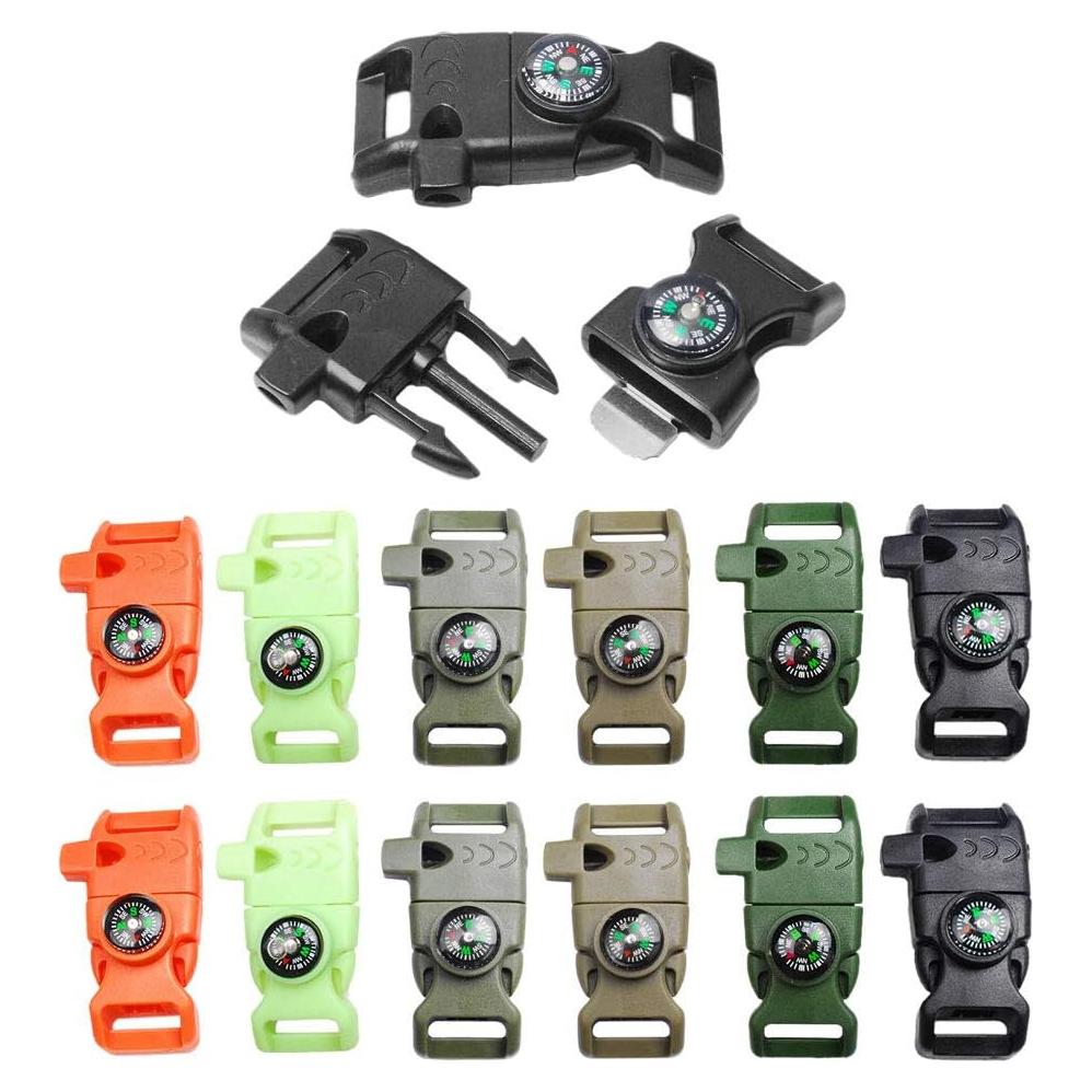 Kits de Supervivencia CooBigo 12 Piezas Silbato Chispero