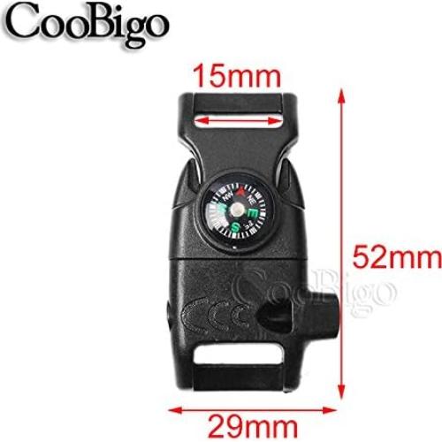 Kits de Supervivencia CooBigo 12 Piezas Silbato Chispero