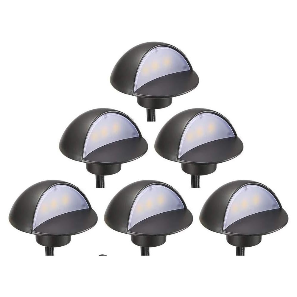 FVTLED Kit de 6 Luces LED Impermeables para Escalones 12V