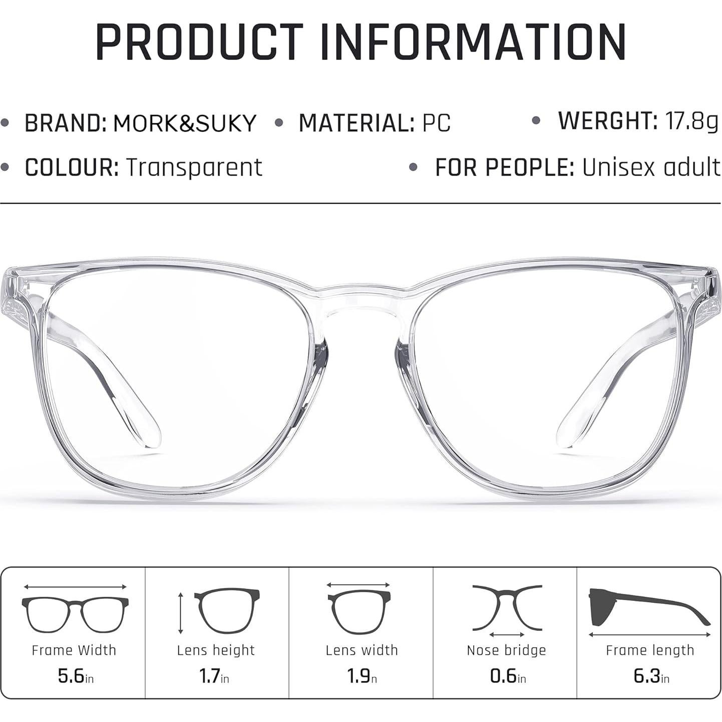 Gafas de Seguridad MORK&SUKY Antivaho para Laboratorio