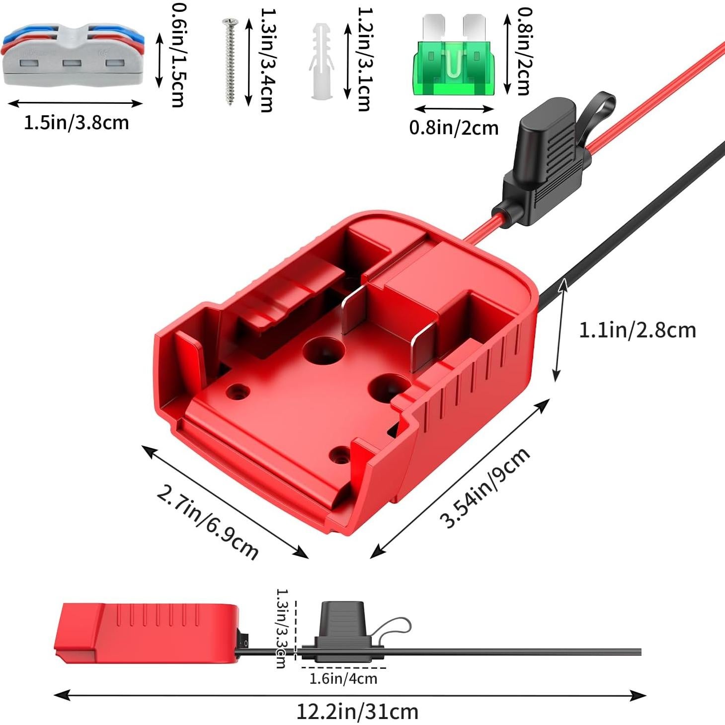 Adaptador de Batería Kzreect 18V para Proyectos RC con Interruptor