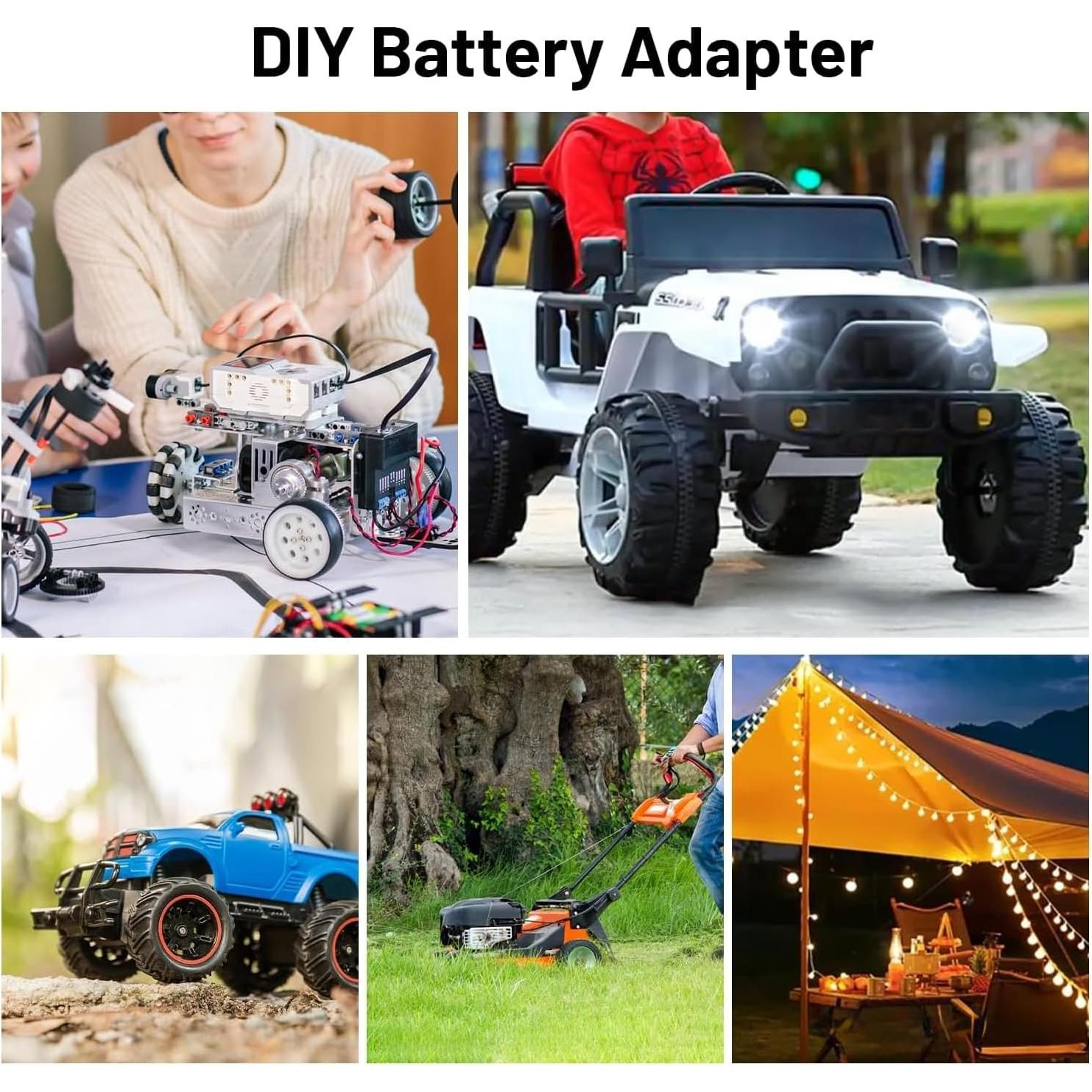 Adaptador de Batería Kzreect 18V para Proyectos RC con Interruptor