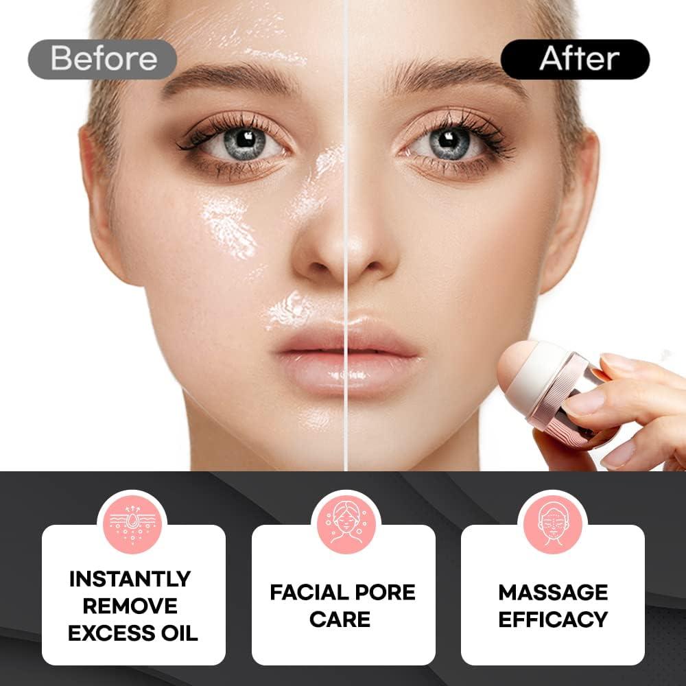 Rodillo Facial Absorbente de Aceite Volcánico ONPPLE Negro