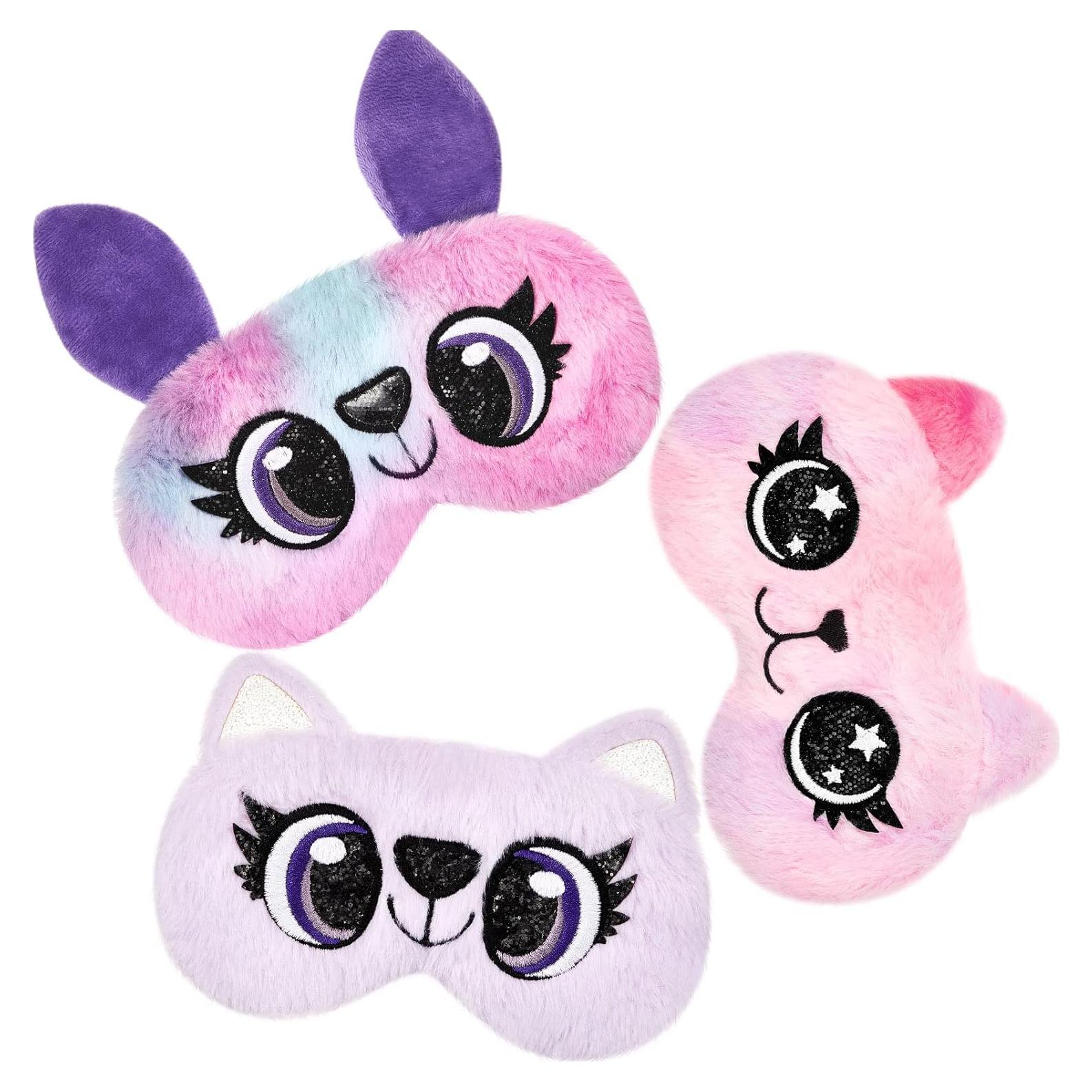 3 Piezas Máscara de Sueño Geyoga para Niños - Felpa Suave