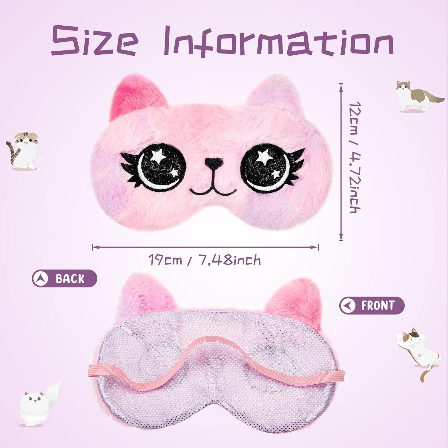 3 Piezas Máscara de Sueño Geyoga para Niños - Felpa Suave