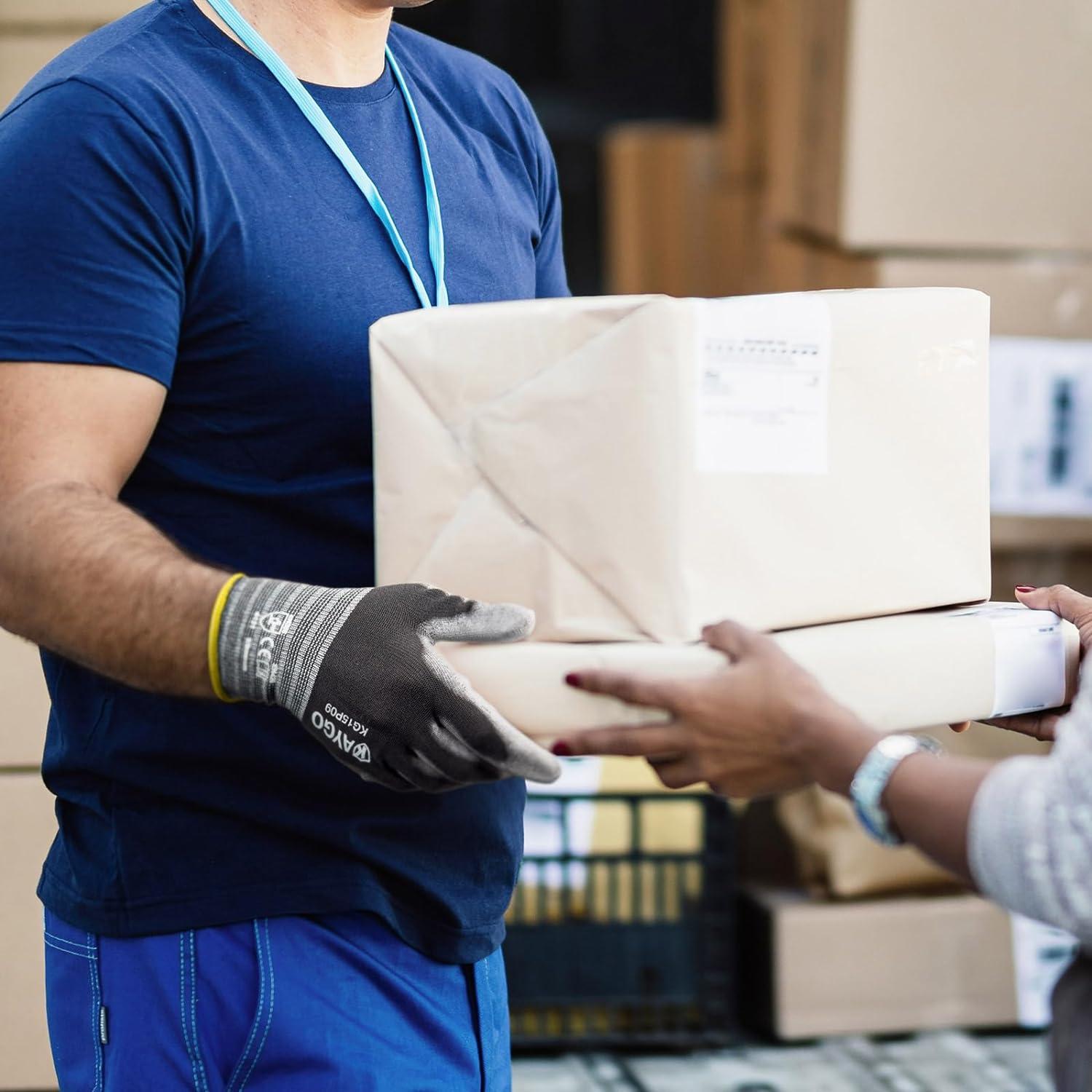 Guantes de Trabajo KAYGO KG15P PU 12 Pares X-Large Gris