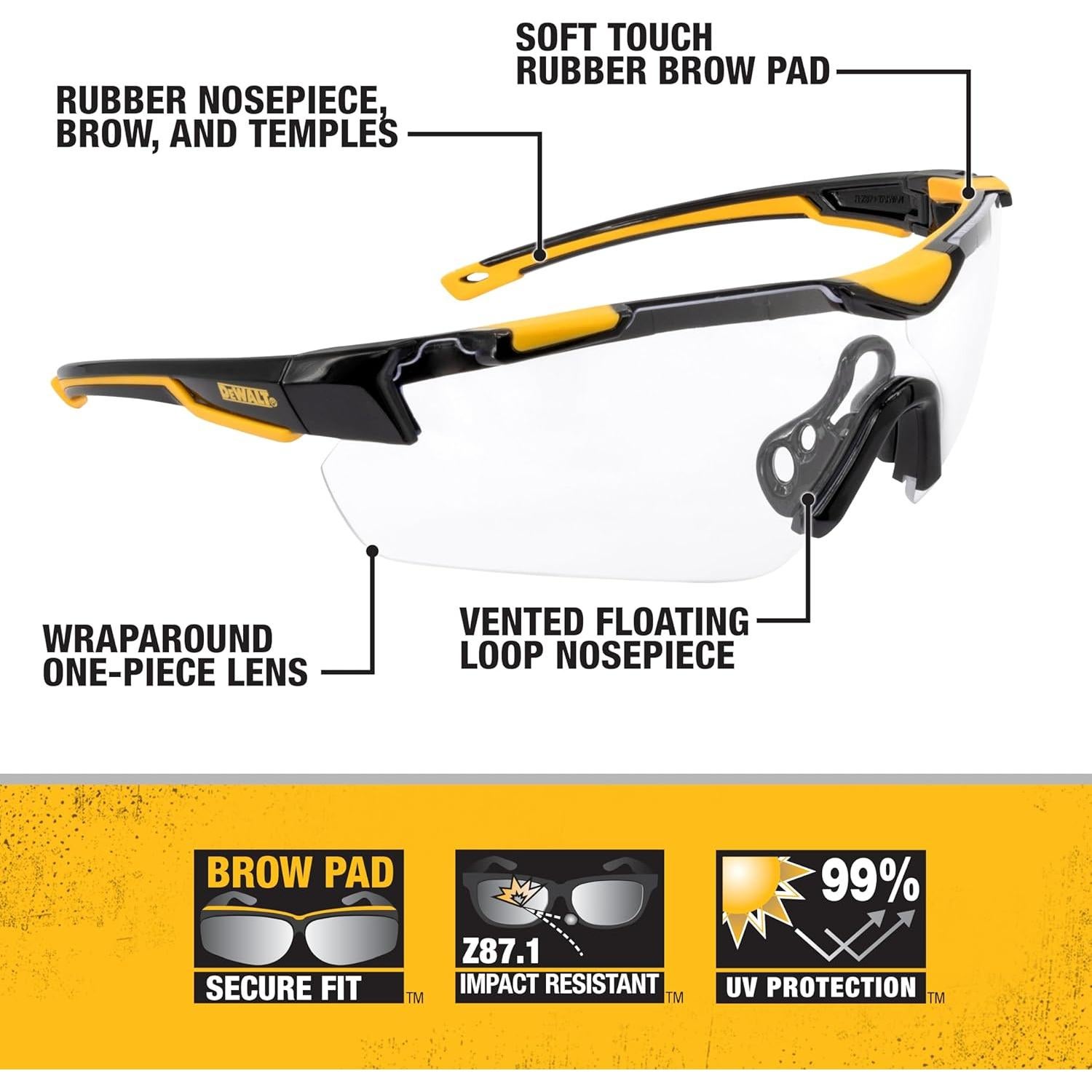 Gafas de Protección DEWALT DPG110 Unisex Media Montura