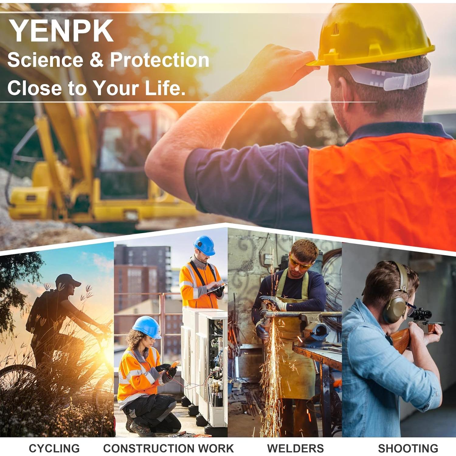 Gafas de Seguridad YENPK Tinteadas UV400 6 Piezas