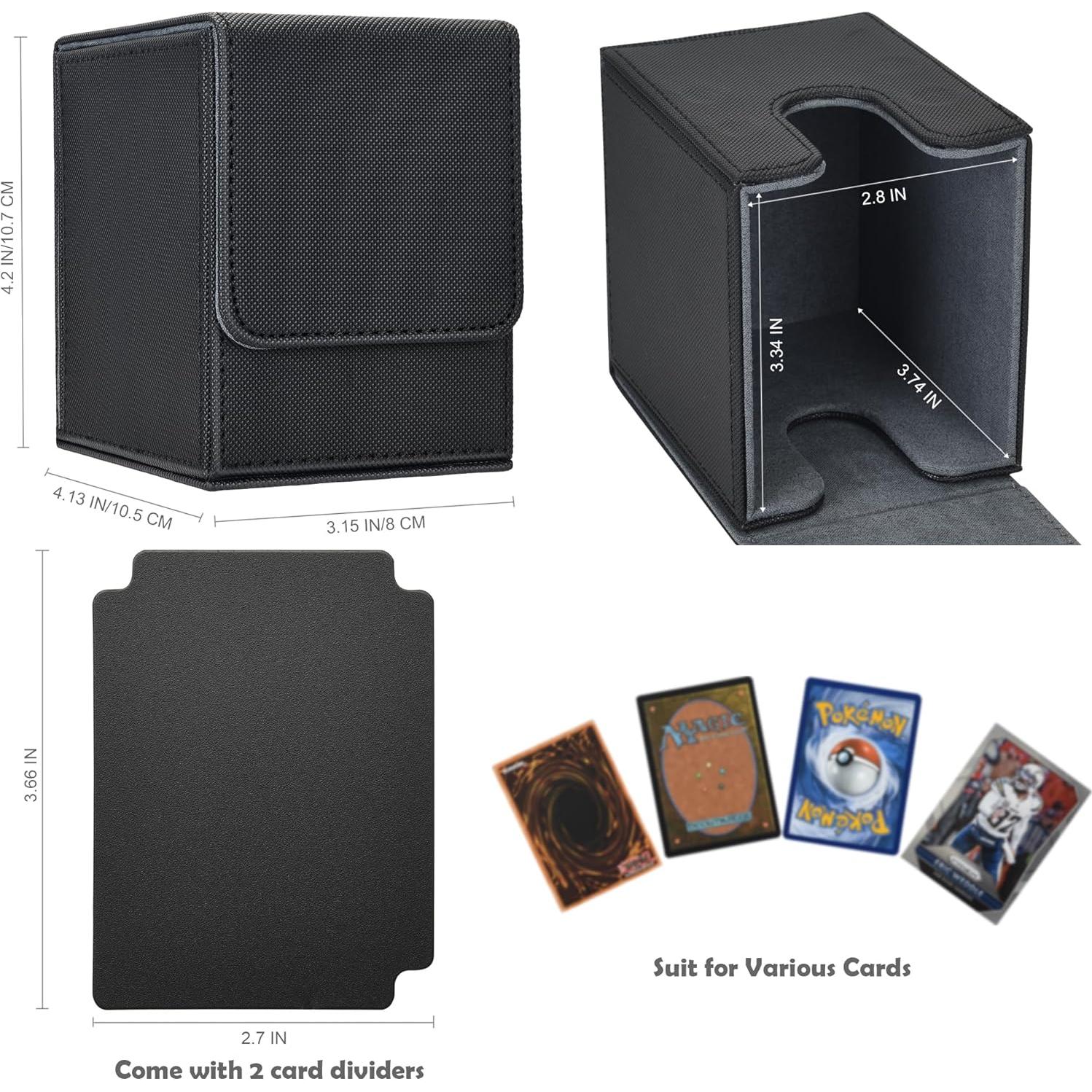 Caja de Deck Zettokete para 100 Cartas Doble Manga - Negro