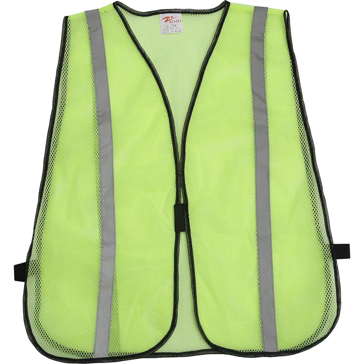 Chaleco de Seguridad ZOJO Alta Visibilidad Ajustable 10 Piezas