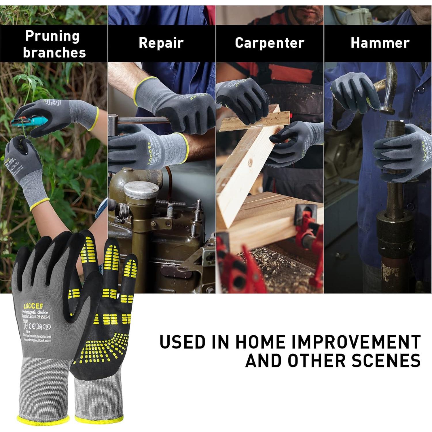 Guantes de Trabajo MicroFoam Nitrilo 6 Pares Adulto Unisex