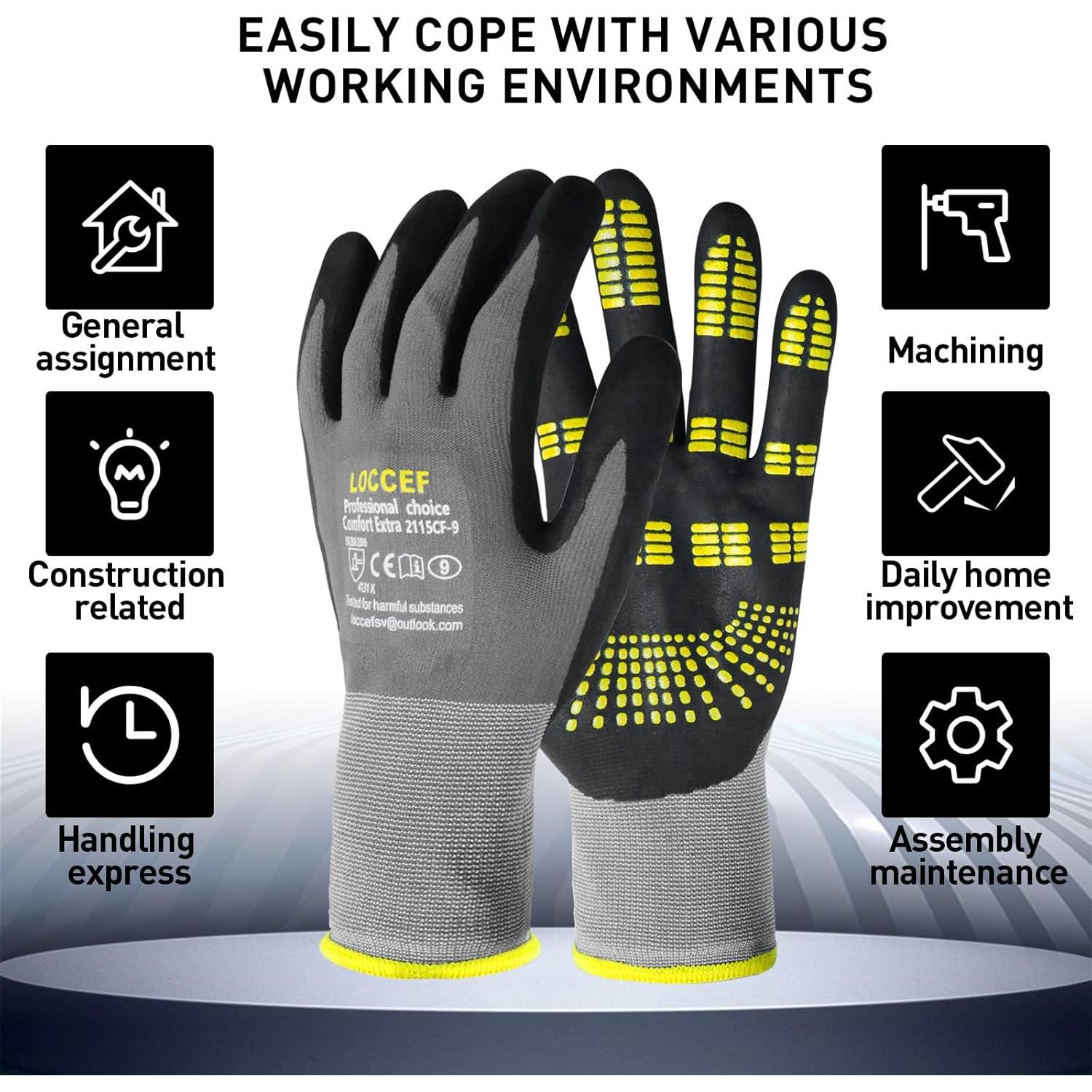 Guantes de Trabajo MicroFoam Nitrilo 6 Pares Adulto Unisex