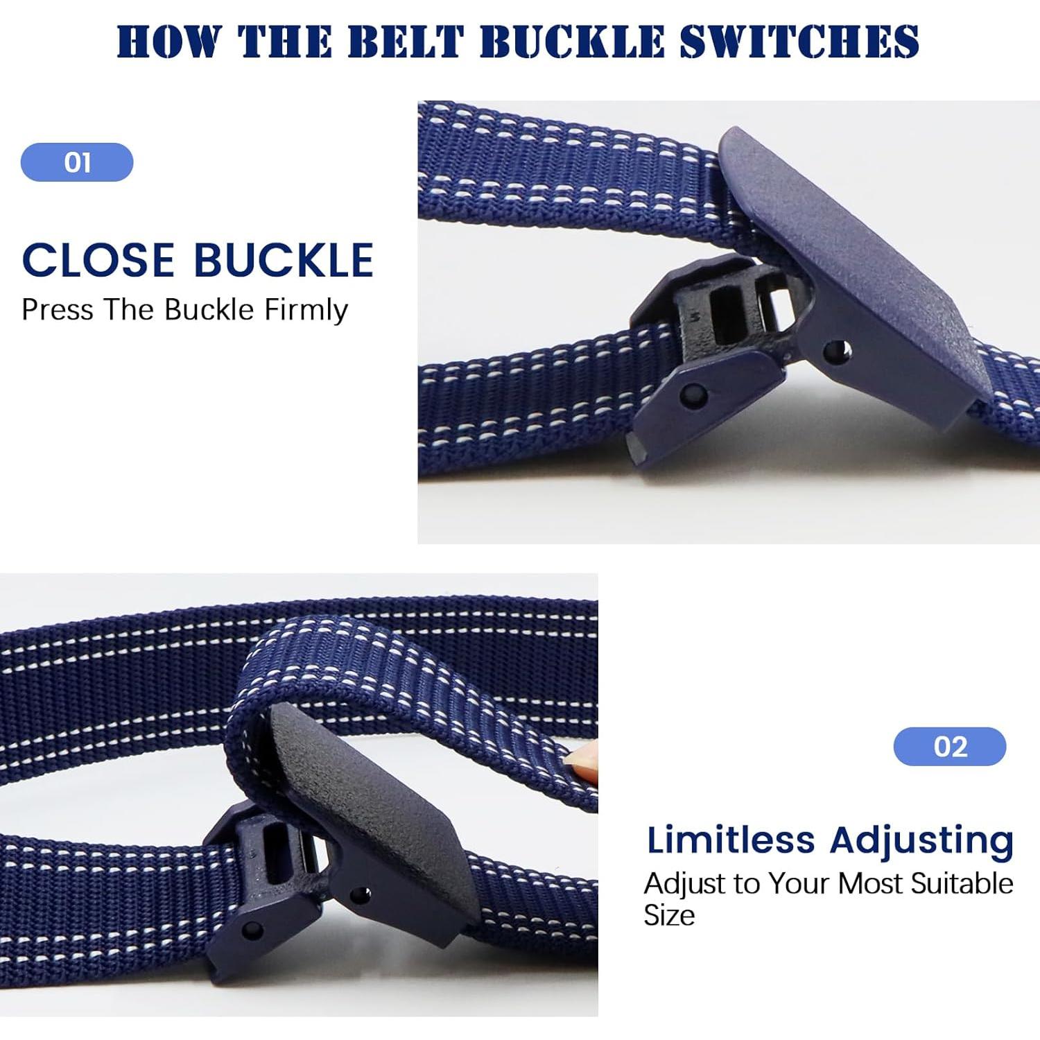 Cinturón Táctico Militar Nylon Ajustable 150 cm Azul