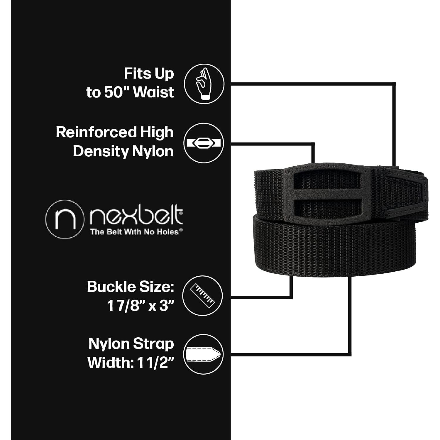 Cinturón Táctico Nexbelt Ratchet EDC Titan - Nylon Negro