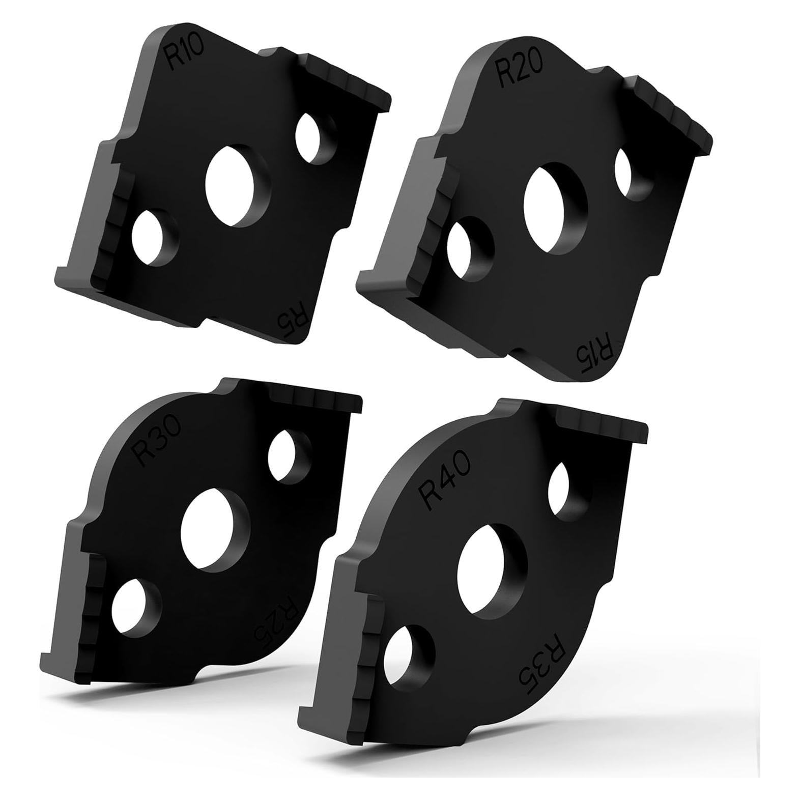 Plantillas de Router de Esquinas Radius Jig HXLPAY - 8 Radios R5 a R40