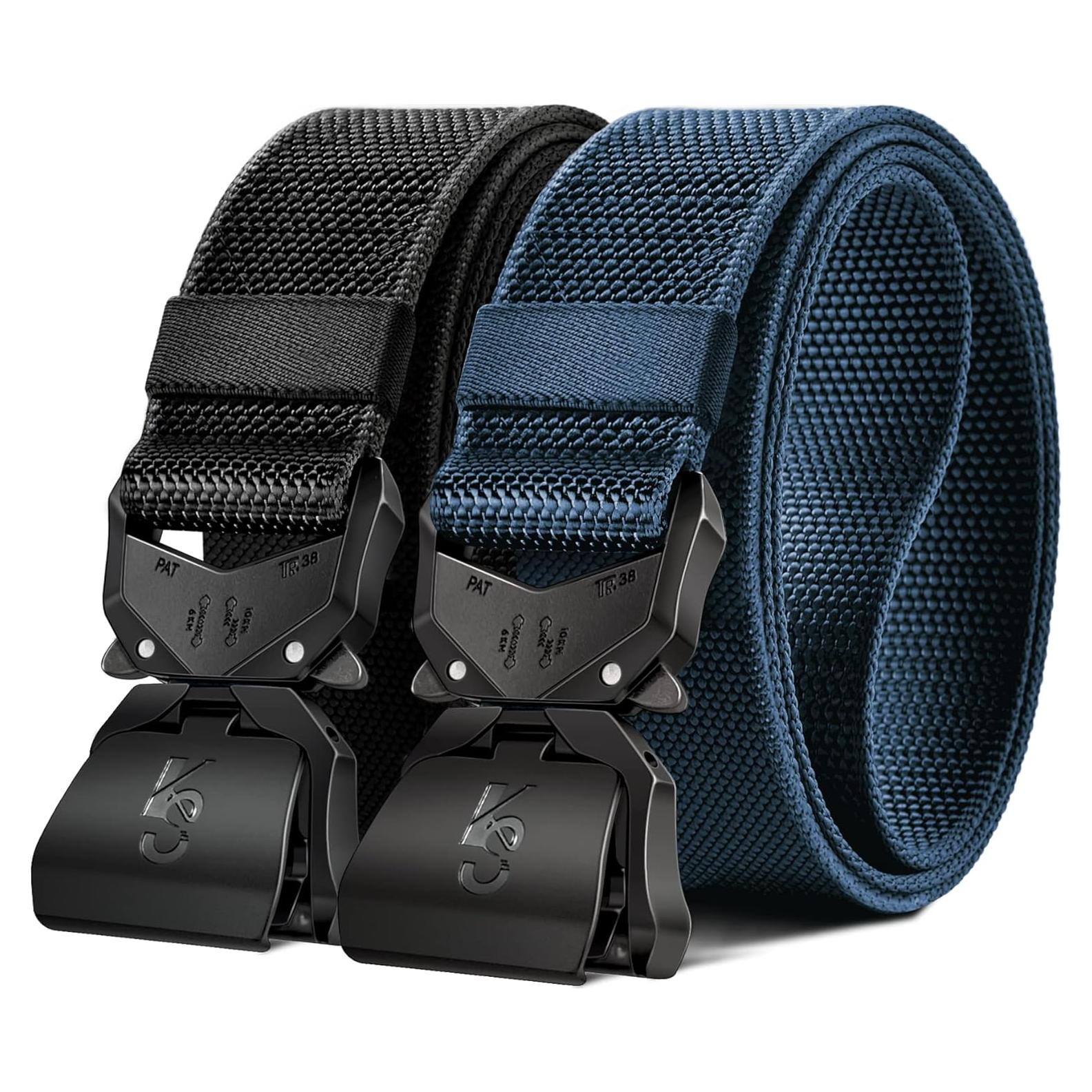 Cinturón Táctico KEMISANT 2Pack Ajustable Nylon 1.5"