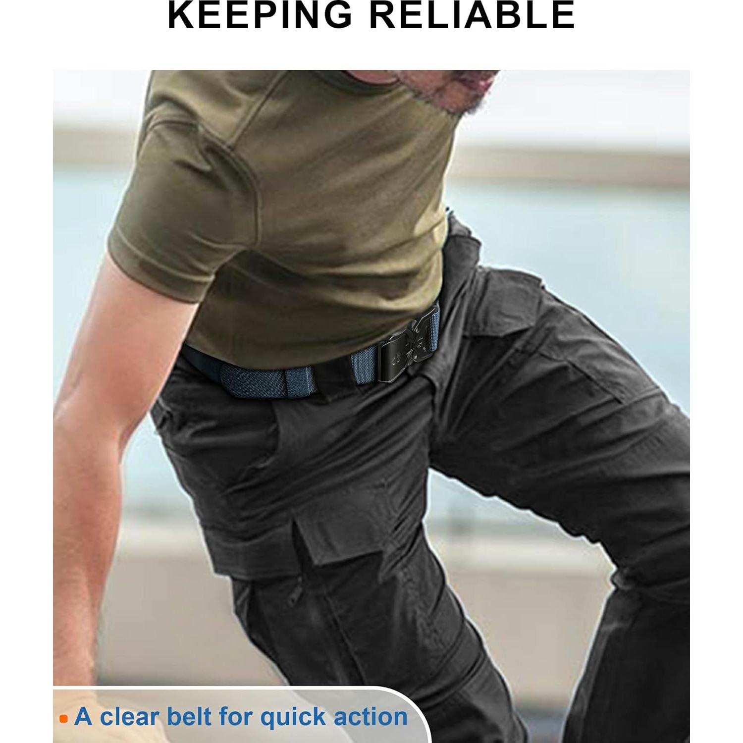 Cinturón Táctico KEMISANT 2Pack Ajustable Nylon 1.5"