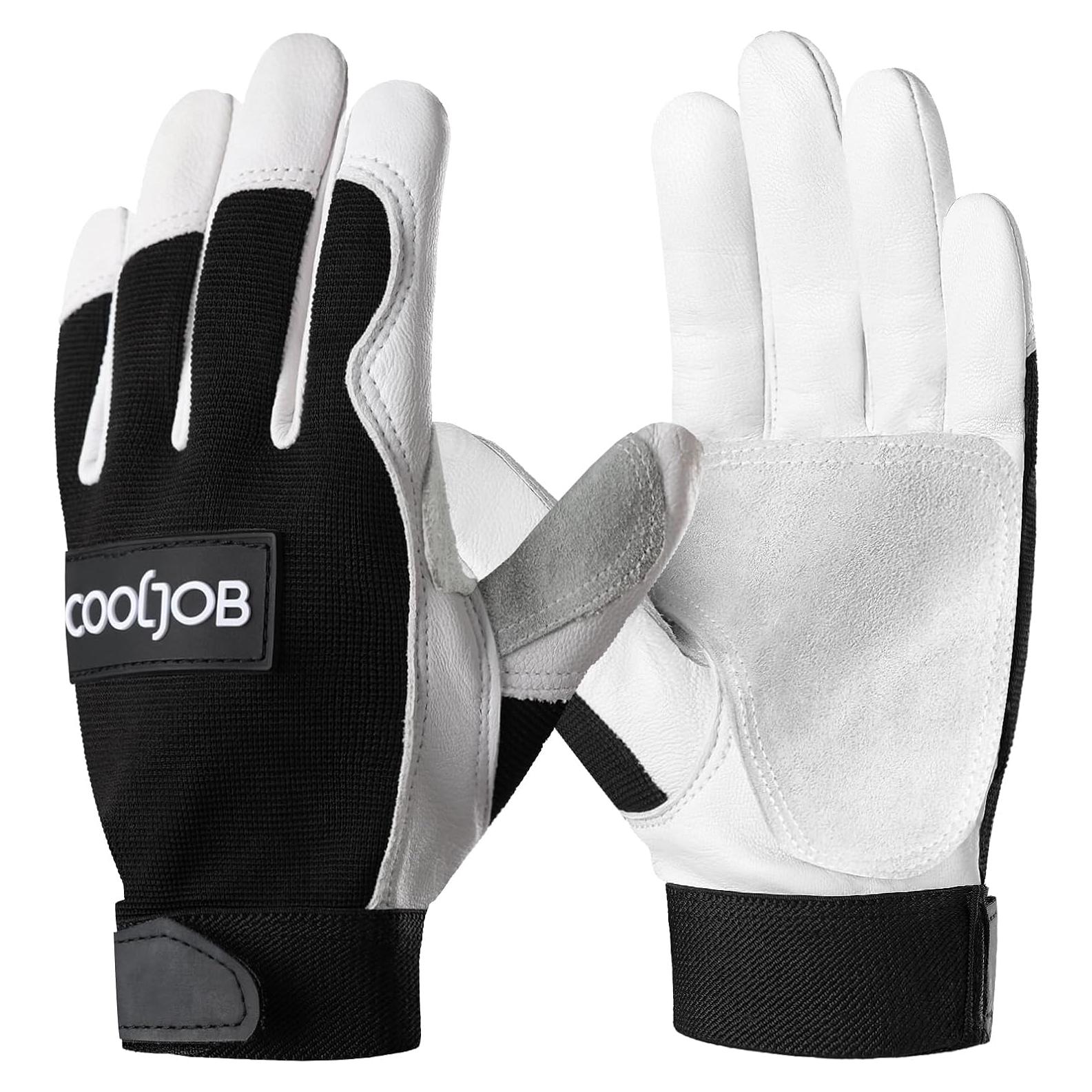 Guantes de Trabajo COOLJOB de Cuero con Agarre y Protección
