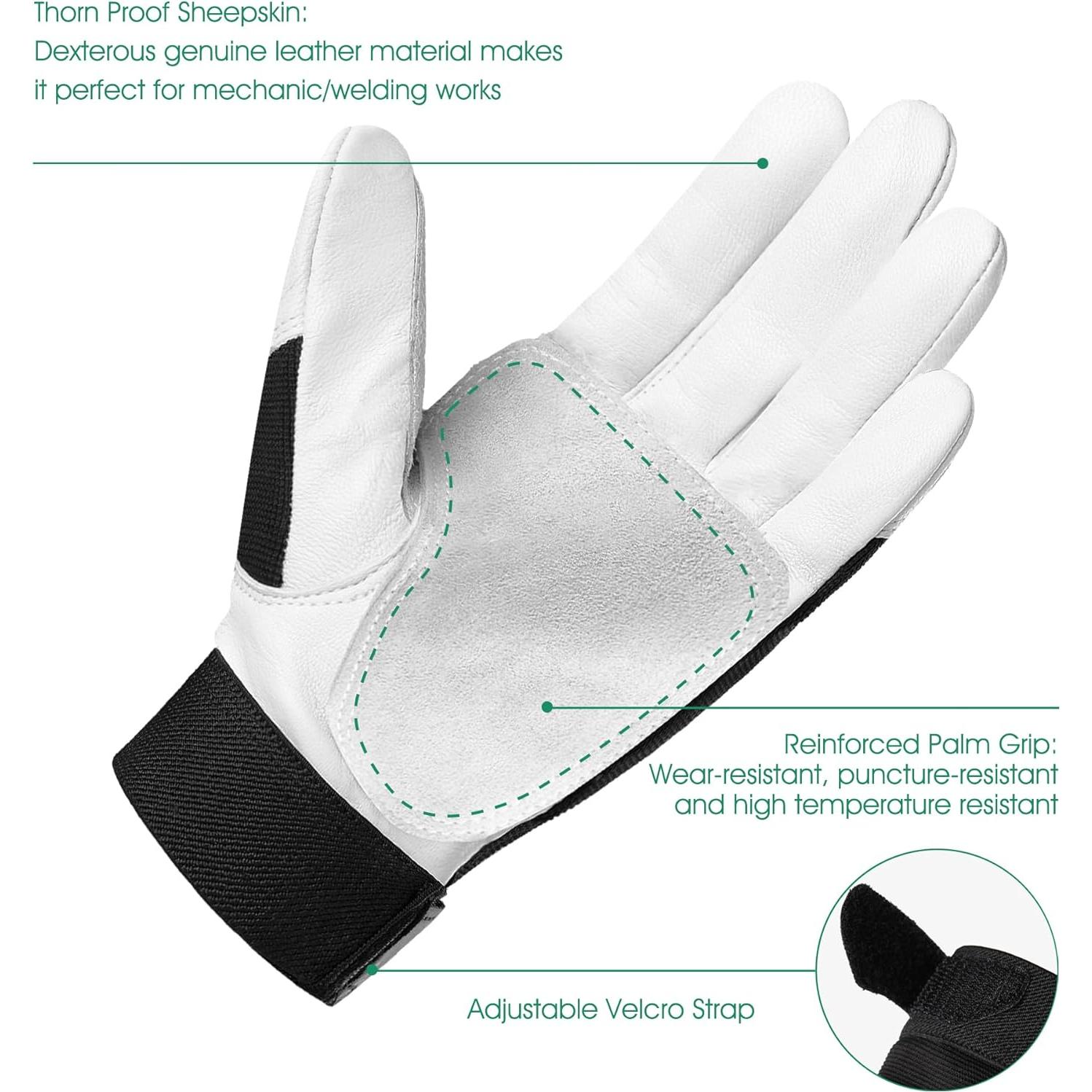 Guantes de Trabajo COOLJOB de Cuero con Agarre y Protección