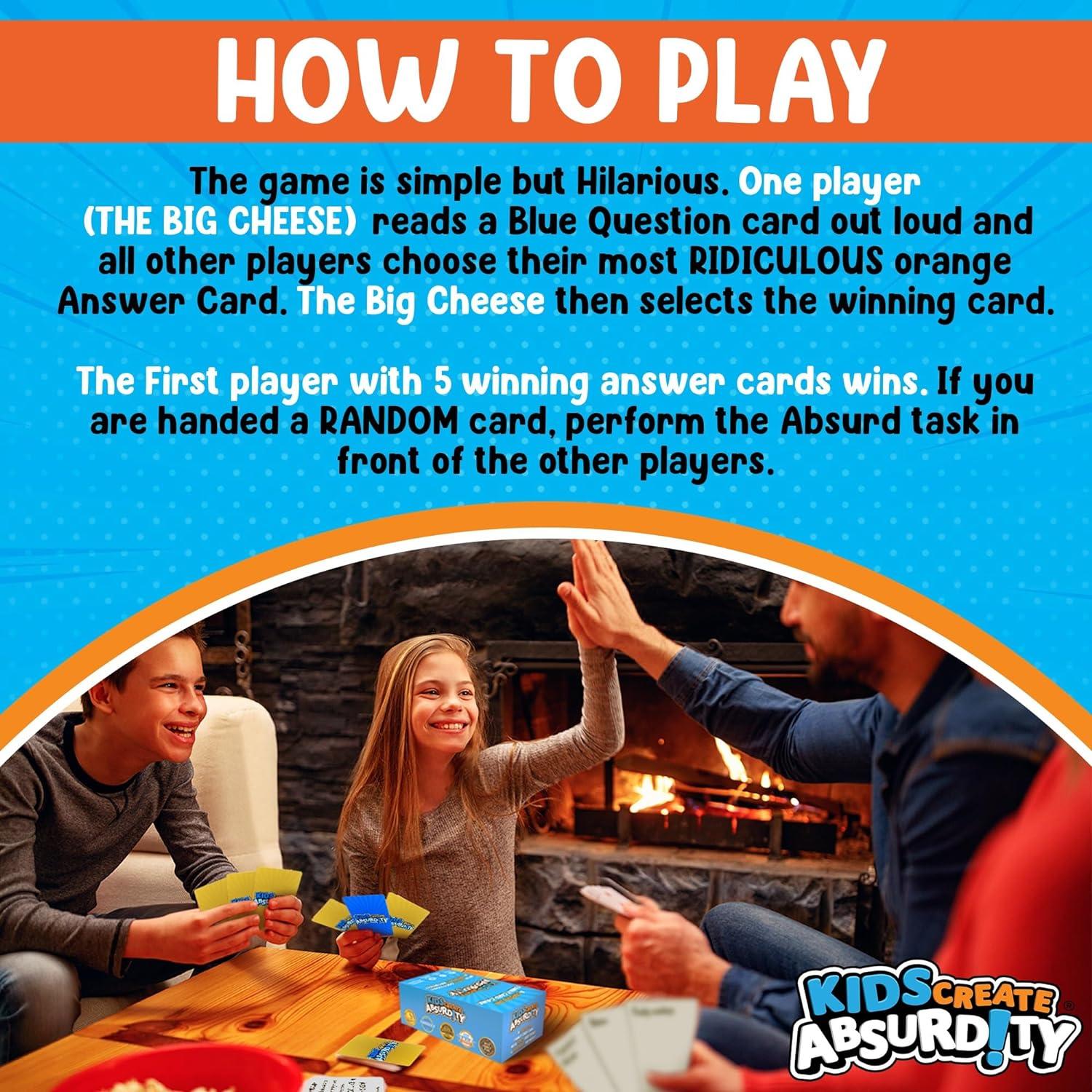 Juego de Cartas Familiar Los Niños Crean Absurdos 6-12 Años
