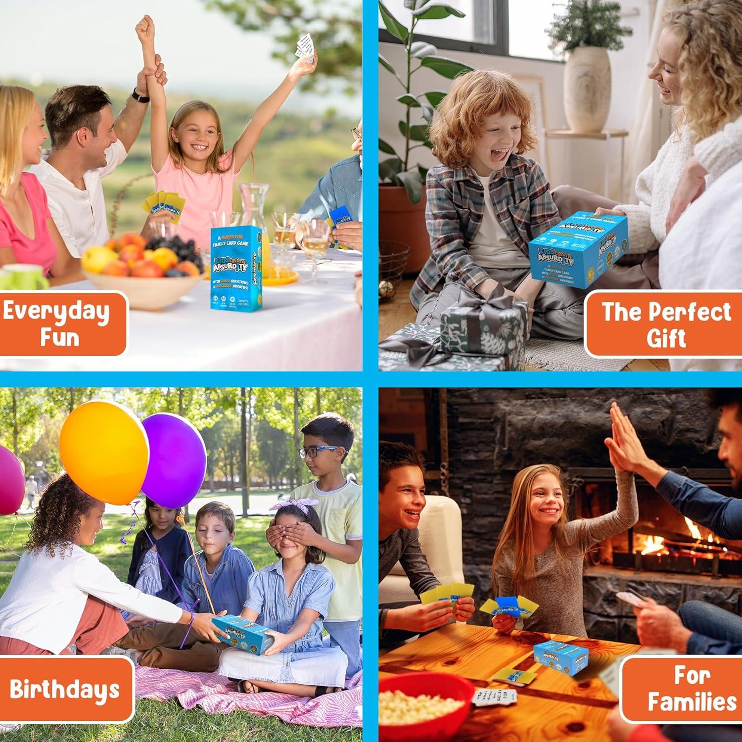 Juego de Cartas Familiar Los Niños Crean Absurdos 6-12 Años