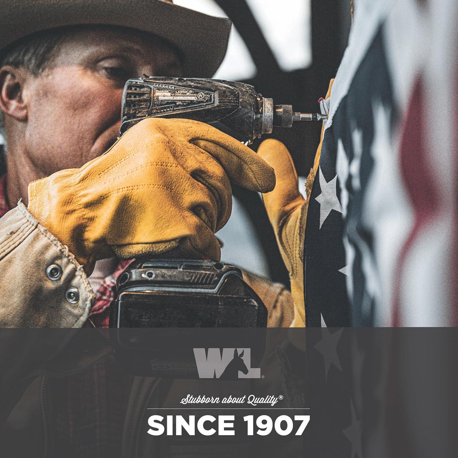 Guantes de trabajo Wells Lamont de cuero marrón XL