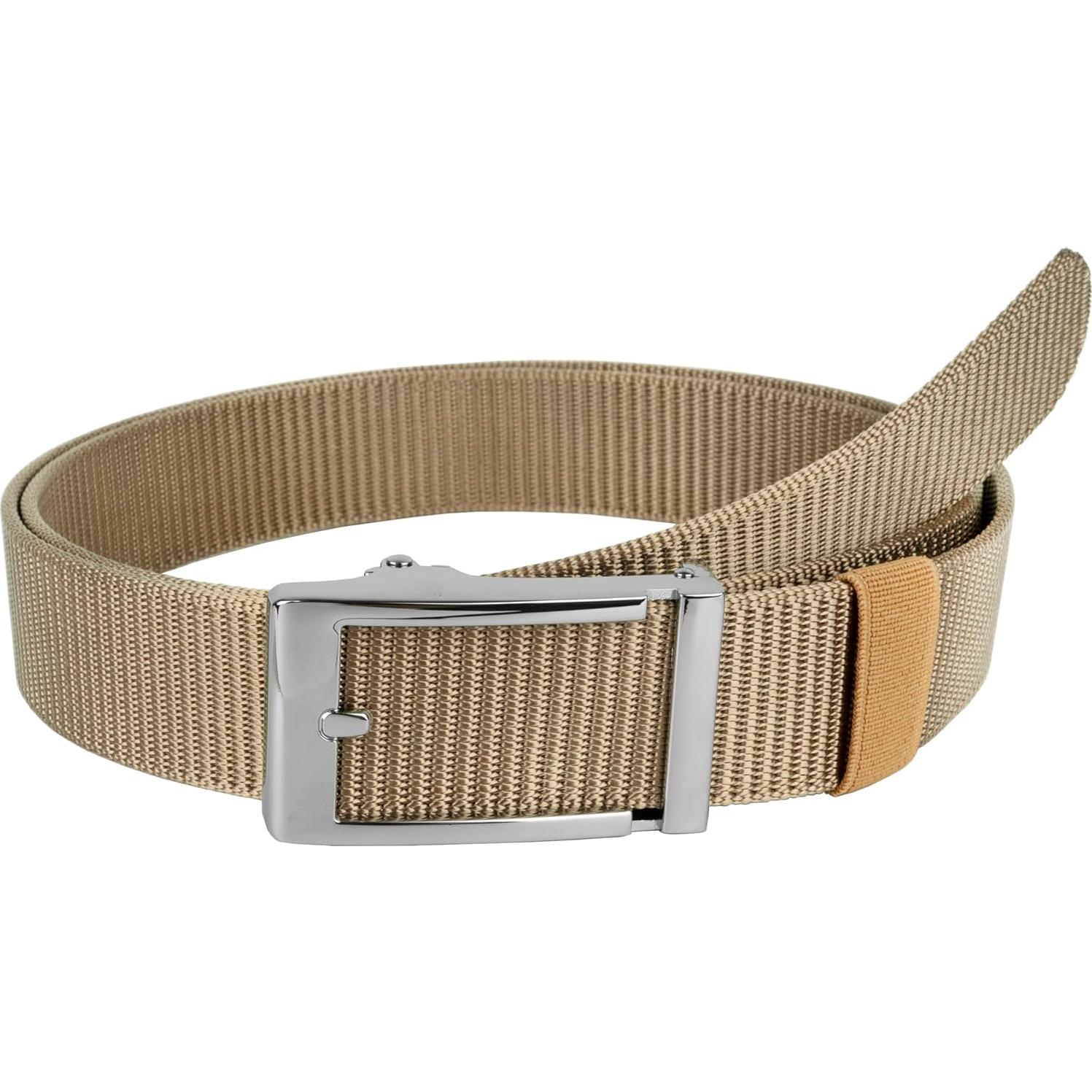 Cinturón Táctico Nylon Hebilla Automática Ajustable Beige