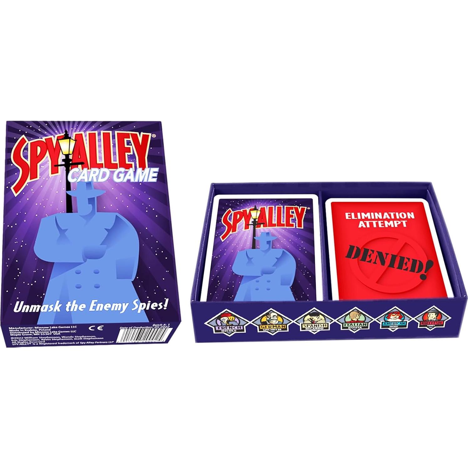Juego de Cartas Spy Alley - Intriga Secreta para 2-6 Jugadores